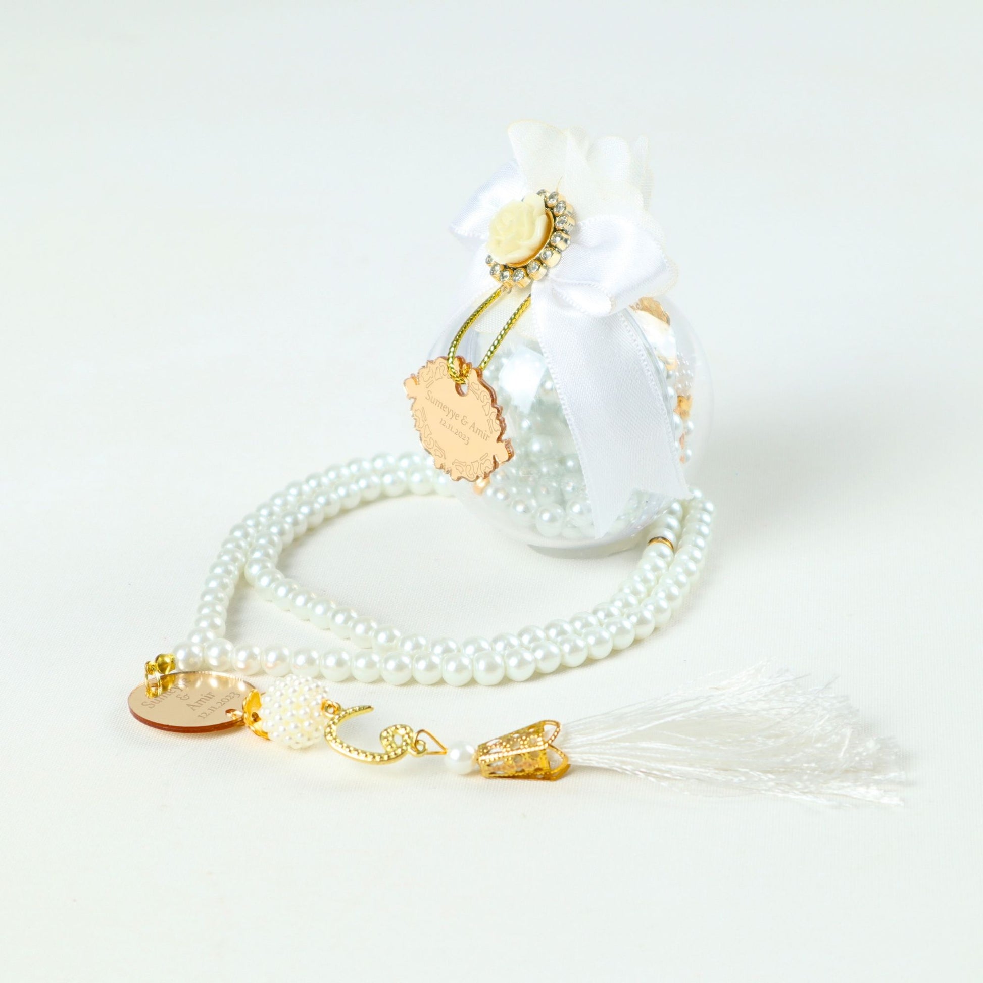 Personalized Pearl Prayer Bead Muslim Wedding Baby Shower Ramadan Gift - Islamic Elite Favors is a handmade gift shop offering a wide variety of unique and personalized gifts for all occasions. Whether you're looking for the perfect Ramadan, Eid, Hajj, wedding gift or something special for a birthday, baby shower or anniversary, we have something for everyone. High quality, made with love.