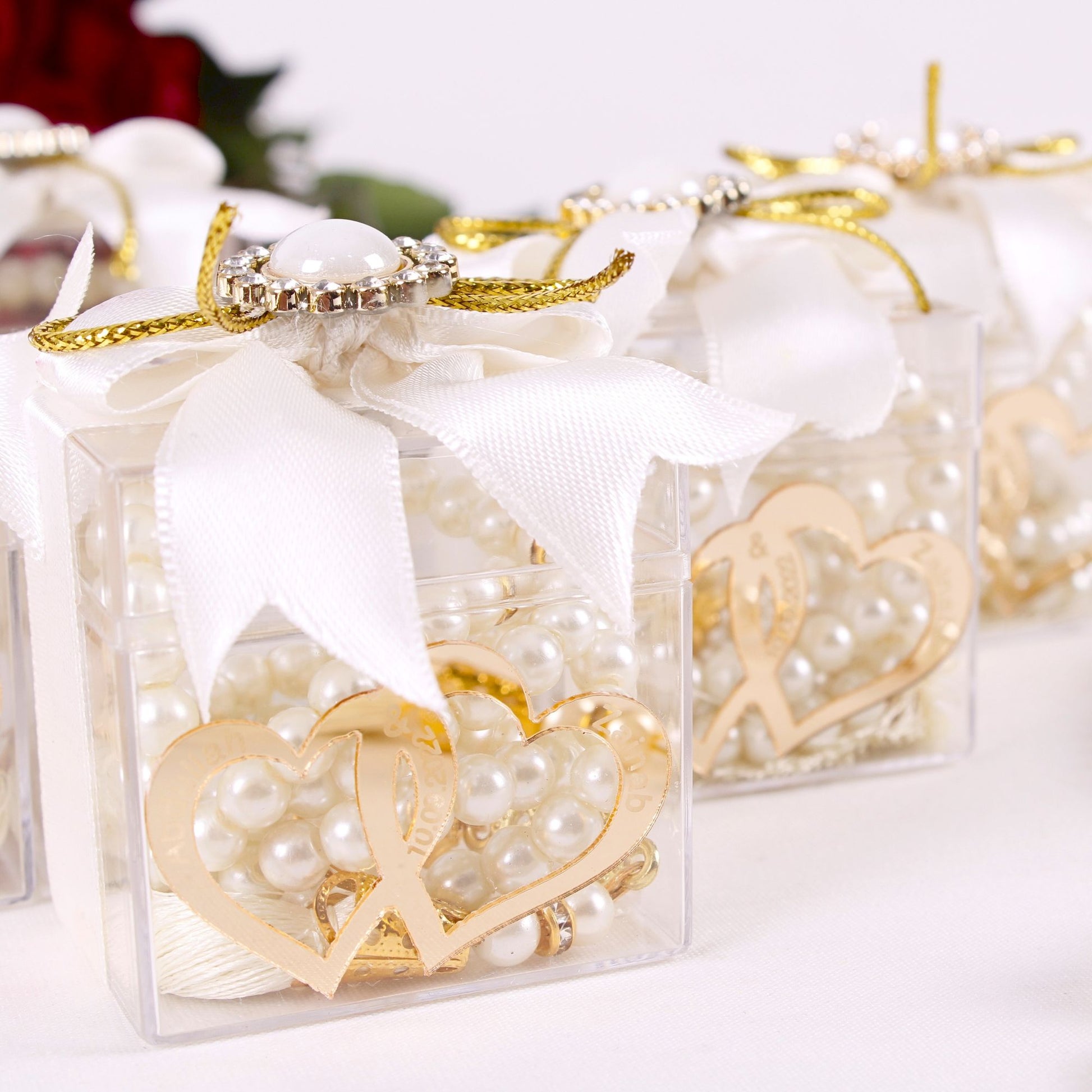 Personalized Prayer Bead Wedding Favor Decorated Box with Double Heart - Islamic Elite Favors is a handmade gift shop offering a wide variety of unique and personalized gifts for all occasions. Whether you're looking for the perfect Ramadan, Eid, Hajj, wedding gift or something special for a birthday, baby shower or anniversary, we have something for everyone. High quality, made with love.