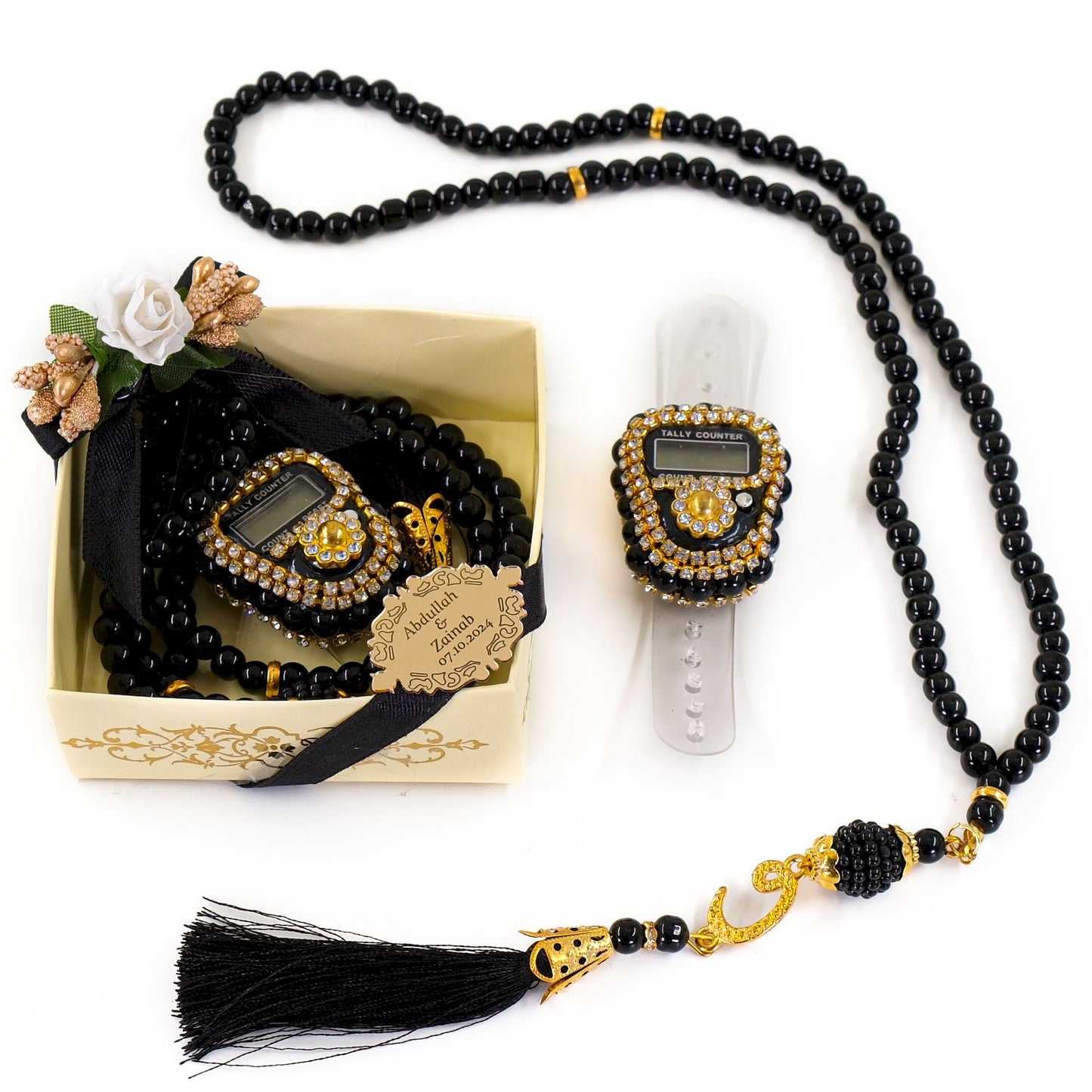 Personalized Dhikr Counter Pearl Prayer Beads Islamic Wedding Favor - Islamic Elite Favors is a handmade gift shop offering a wide variety of unique and personalized gifts for all occasions. Whether you're looking for the perfect Ramadan, Eid, Hajj, wedding gift or something special for a birthday, baby shower or anniversary, we have something for everyone. High quality, made with love.