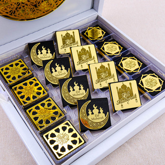 Eid Mubarak Chocolate Box, Ramadan Kareem Ramadan Mubarak Eid al-Adha Chocolate Gift Favors for Guests - Islamic Elite Favors is a handmade gift shop offering a wide variety of unique and personalized gifts for all occasions. Whether you're looking for the perfect Ramadan, Eid, Hajj, wedding gift or something special for a birthday, baby shower or anniversary, we have something for everyone. High quality, made with love.