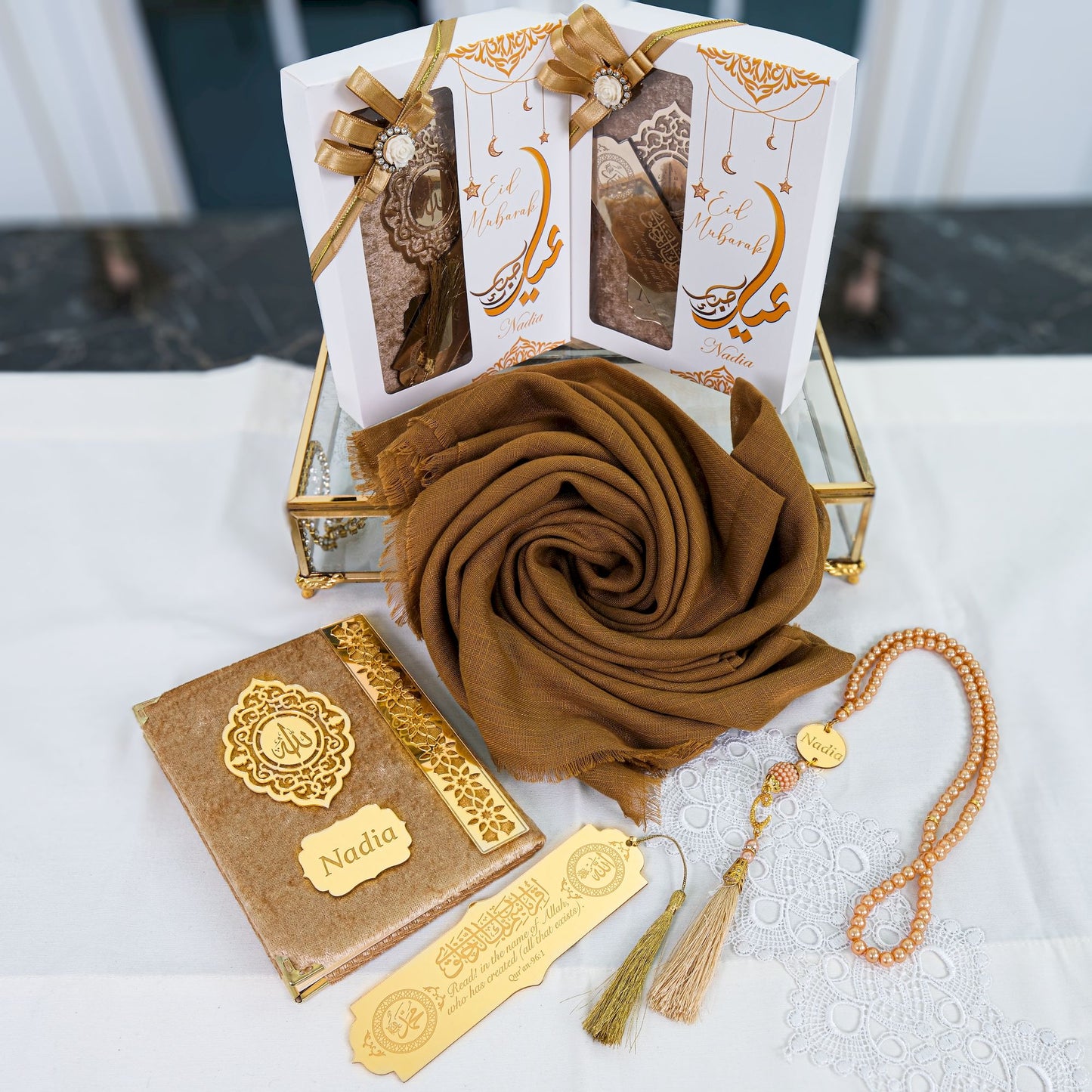 Personalized Yaseen Dua Book Hijab Bookmark Tasbeeh Ramadan Gift Set - Islamic Elite Favors is a handmade gift shop offering a wide variety of unique and personalized gifts for all occasions. Whether you're looking for the perfect Ramadan, Eid, Hajj, wedding gift or something special for a birthday, baby shower or anniversary, we have something for everyone. High quality, made with love.