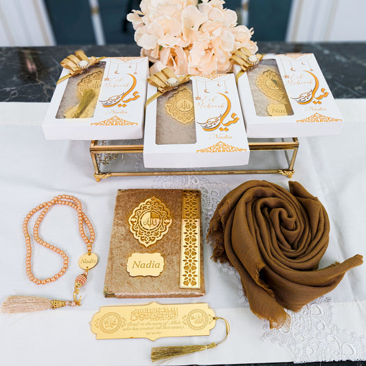 Personalized Yaseen Dua Book Hijab Bookmark Tasbeeh Ramadan Gift Set - Islamic Elite Favors is a handmade gift shop offering a wide variety of unique and personalized gifts for all occasions. Whether you're looking for the perfect Ramadan, Eid, Hajj, wedding gift or something special for a birthday, baby shower or anniversary, we have something for everyone. High quality, made with love.