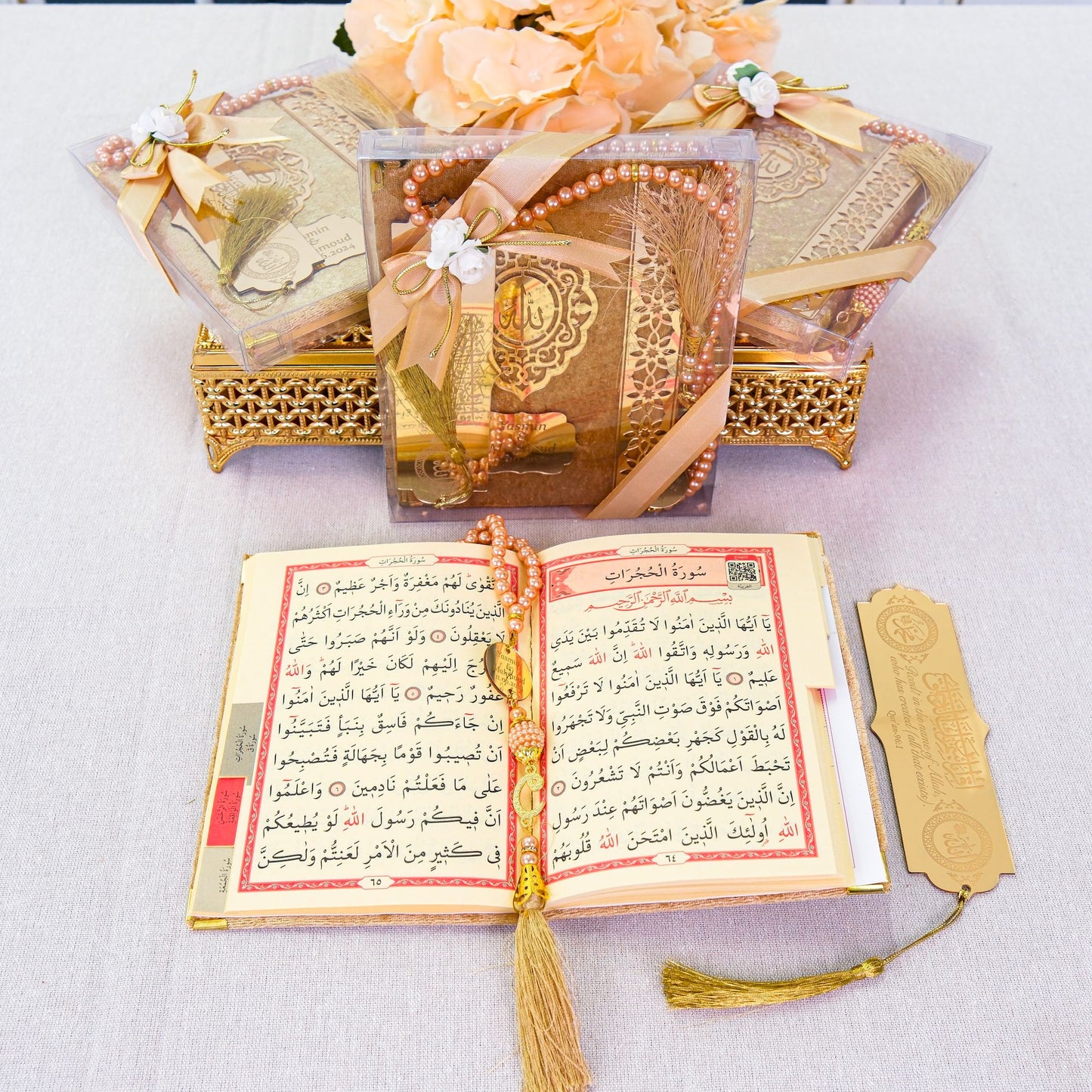 Personalized Velvet Dua Book Bookmark Tasbeeh Muslim Wedding Gift Set - Islamic Elite Favors is a handmade gift shop offering a wide variety of unique and personalized gifts for all occasions. Whether you're looking for the perfect Ramadan, Eid, Hajj, wedding gift or something special for a birthday, baby shower or anniversary, we have something for everyone. High quality, made with love.