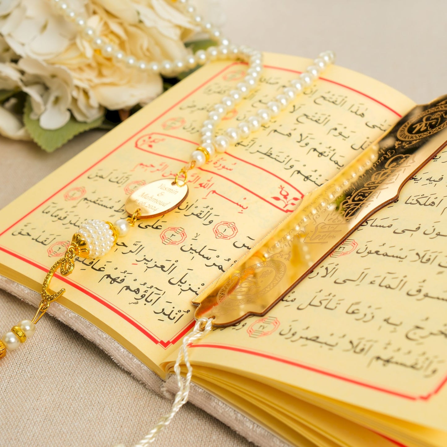 Personalized Velvet Dua Book Bookmark Tasbeeh Muslim Wedding Gift Set - Islamic Elite Favors is a handmade gift shop offering a wide variety of unique and personalized gifts for all occasions. Whether you're looking for the perfect Ramadan, Eid, Hajj, wedding gift or something special for a birthday, baby shower or anniversary, we have something for everyone. High quality, made with love.