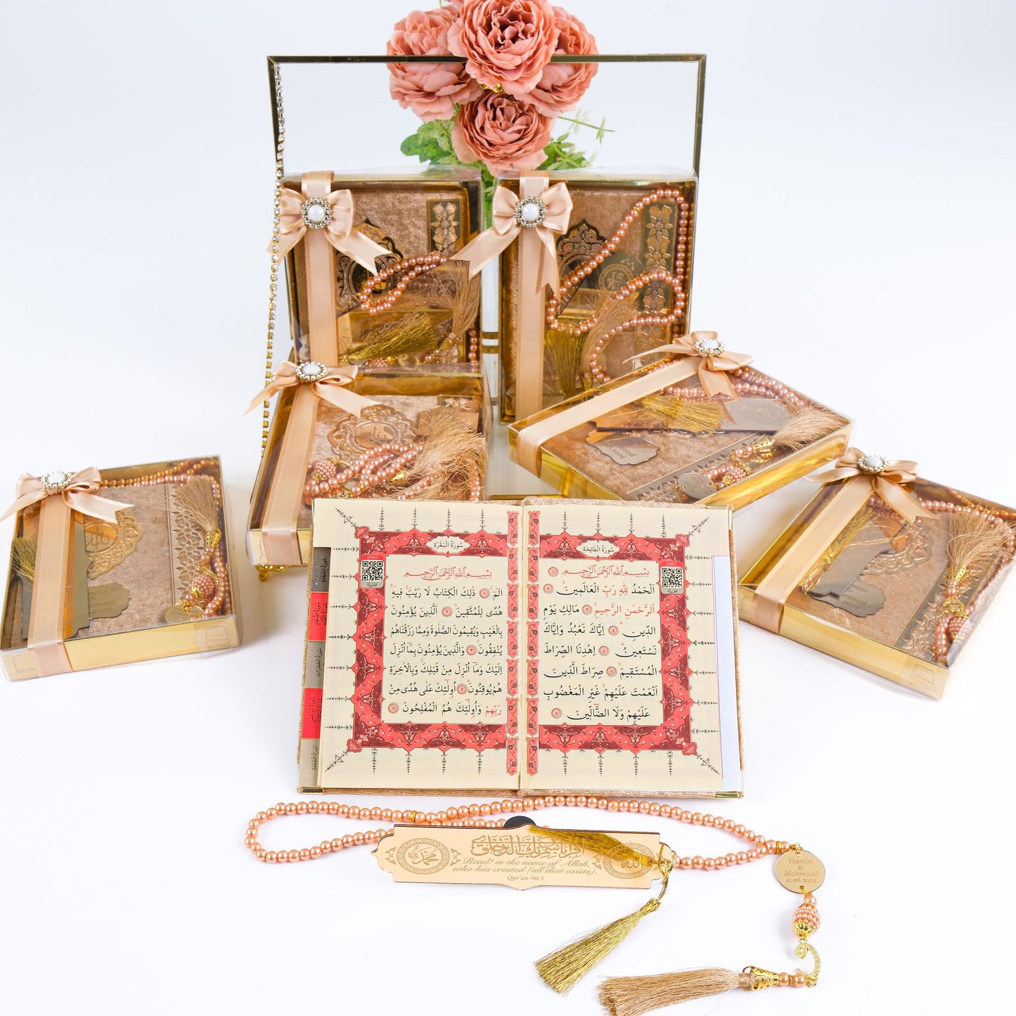Personalized Velvet Dua Book Bookmark Tasbeeh Muslim Wedding Gift Set - Islamic Elite Favors is a handmade gift shop offering a wide variety of unique and personalized gifts for all occasions. Whether you're looking for the perfect Ramadan, Eid, Hajj, wedding gift or something special for a birthday, baby shower or anniversary, we have something for everyone. High quality, made with love.