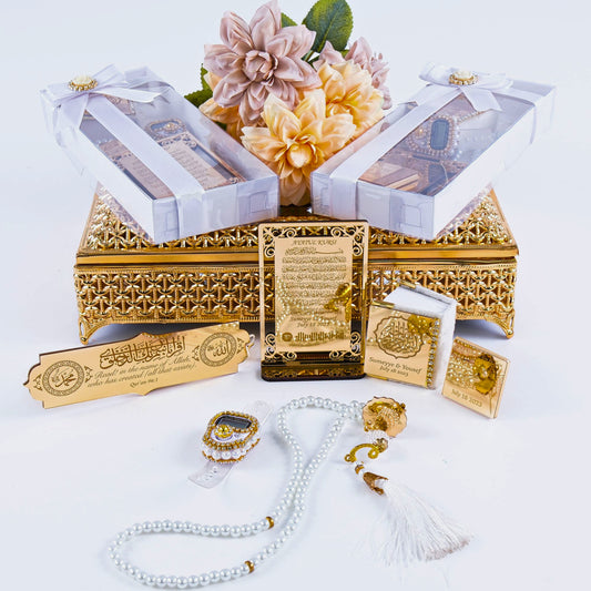 Personalized All in One Set Gift Wedding Baby Shower Eid Islam Muslim - Islamic Elite Favors is a handmade gift shop offering a wide variety of unique and personalized gifts for all occasions. Whether you're looking for the perfect Ramadan, Eid, Hajj, wedding gift or something special for a birthday, baby shower or anniversary, we have something for everyone. High quality, made with love.