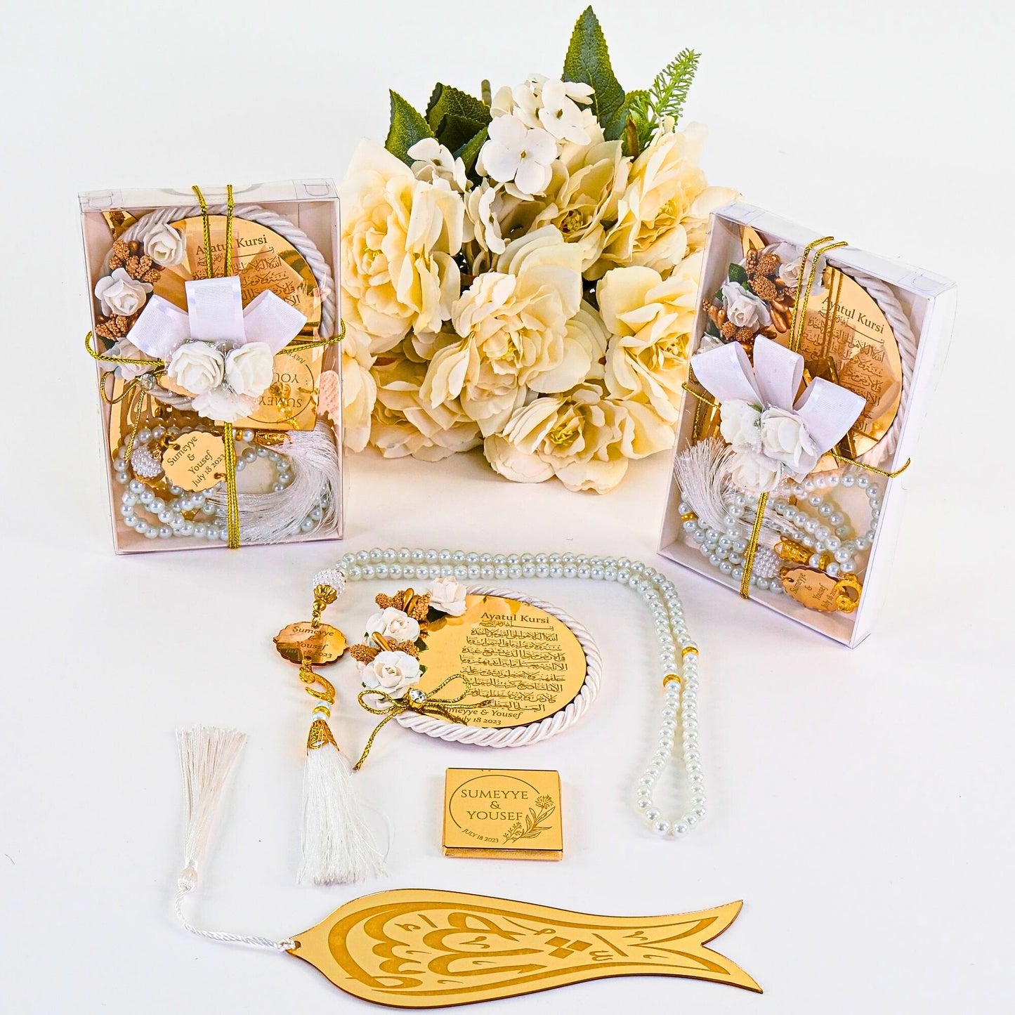 Personalized All in One Set Gift Wedding Baby Shower Eid Islam Muslim - Islamic Elite Favors is a handmade gift shop offering a wide variety of unique and personalized gifts for all occasions. Whether you're looking for the perfect Ramadan, Eid, Hajj, wedding gift or something special for a birthday, baby shower or anniversary, we have something for everyone. High quality, made with love.