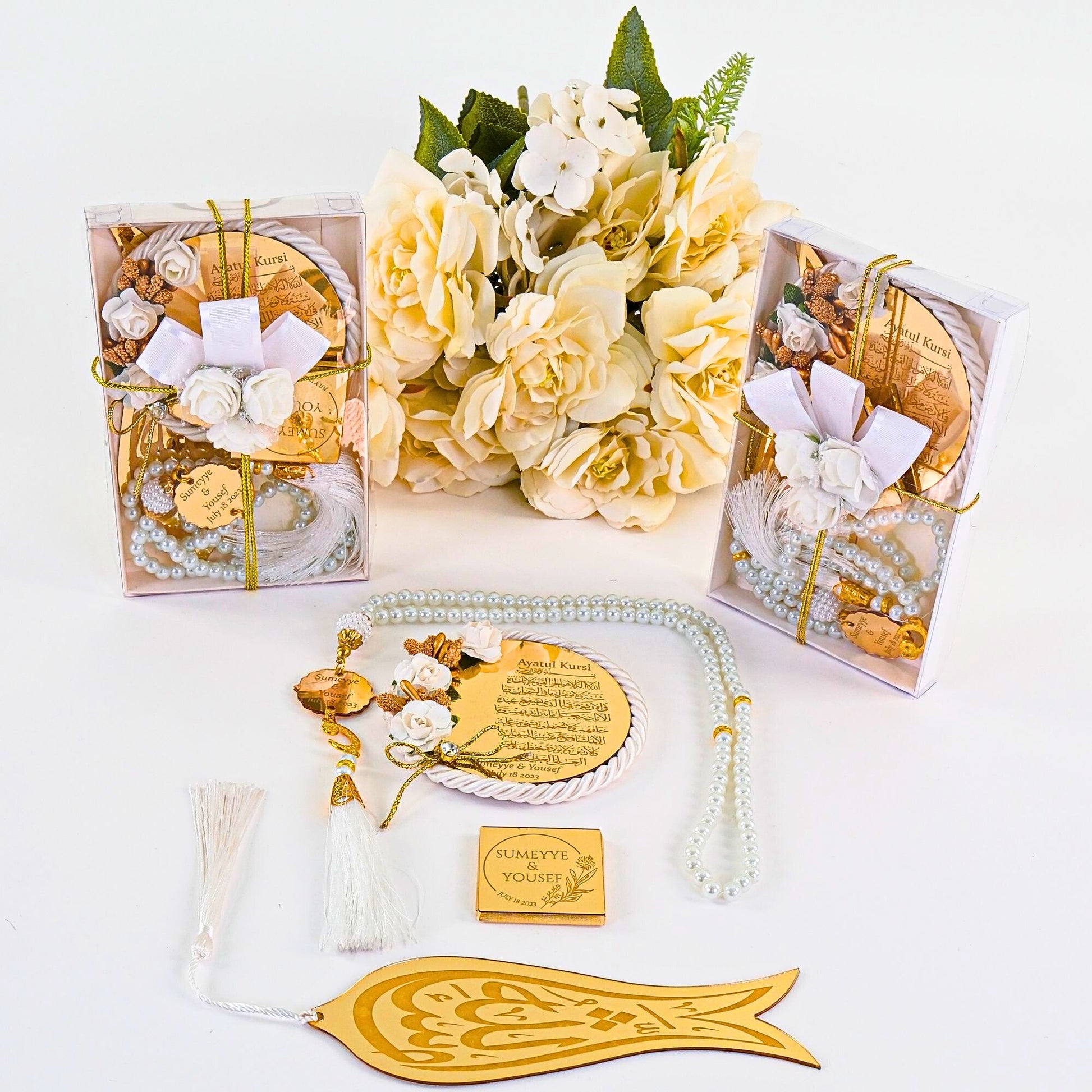 Personalized All in One Set Gift Wedding Baby Shower Eid Islam Muslim - Islamic Elite Favors is a handmade gift shop offering a wide variety of unique and personalized gifts for all occasions. Whether you're looking for the perfect Ramadan, Eid, Hajj, wedding gift or something special for a birthday, baby shower or anniversary, we have something for everyone. High quality, made with love.
