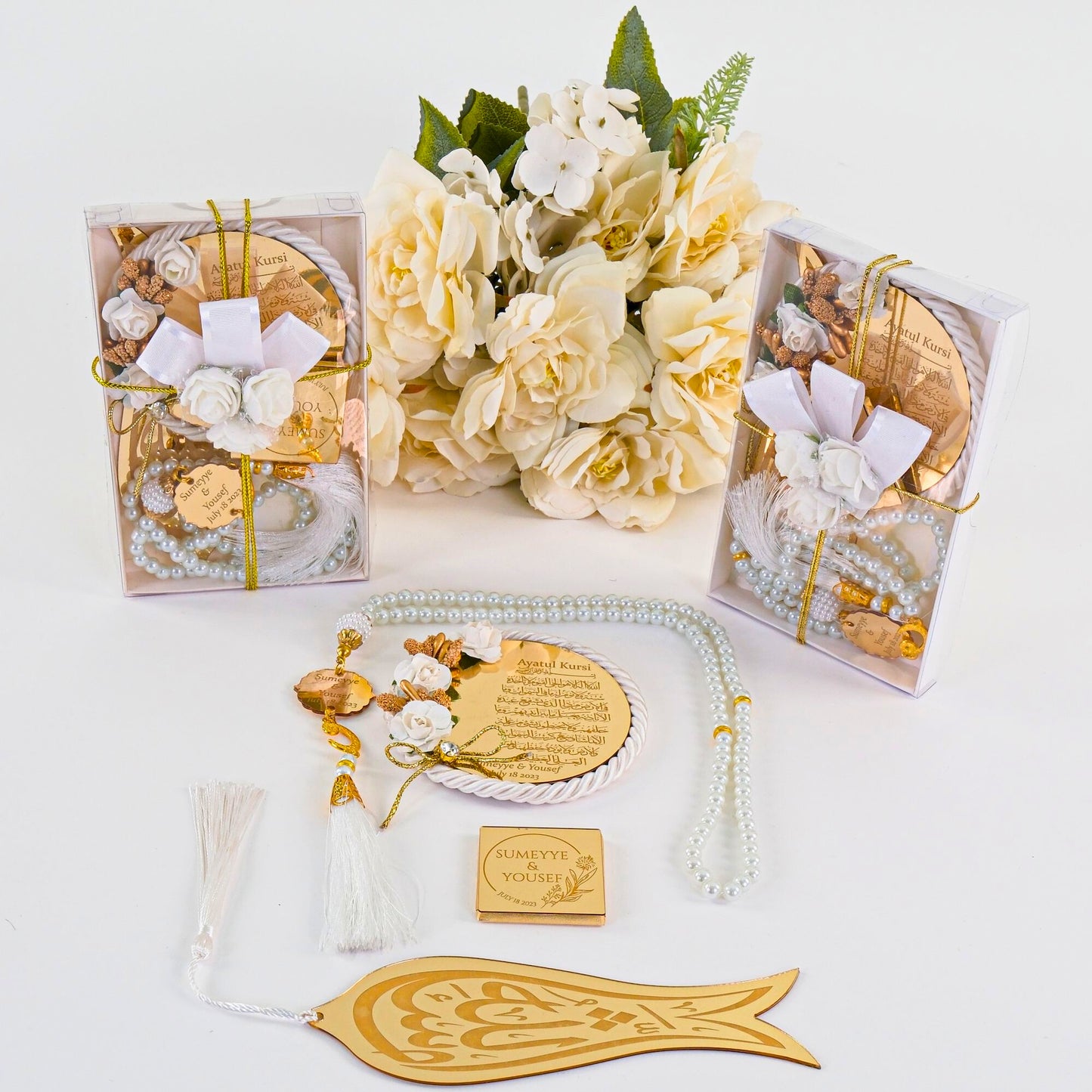 Personalized All in One Set Gift Wedding Baby Shower Eid Islam Muslim - Islamic Elite Favors is a handmade gift shop offering a wide variety of unique and personalized gifts for all occasions. Whether you're looking for the perfect Ramadan, Eid, Hajj, wedding gift or something special for a birthday, baby shower or anniversary, we have something for everyone. High quality, made with love.