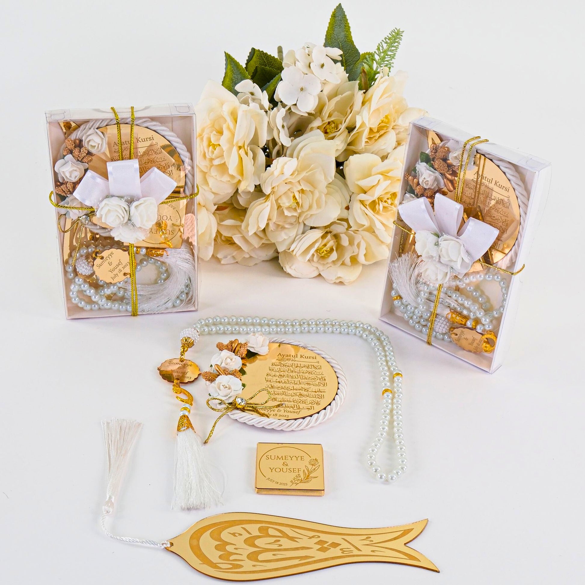 Personalized All in One Set Gift Wedding Baby Shower Eid Islam Muslim - Islamic Elite Favors is a handmade gift shop offering a wide variety of unique and personalized gifts for all occasions. Whether you're looking for the perfect Ramadan, Eid, Hajj, wedding gift or something special for a birthday, baby shower or anniversary, we have something for everyone. High quality, made with love.