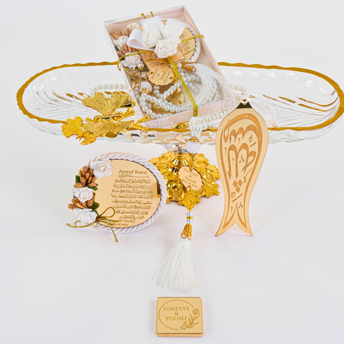 Personalized All in One Set Gift Wedding Baby Shower Eid Islam Muslim - Islamic Elite Favors is a handmade gift shop offering a wide variety of unique and personalized gifts for all occasions. Whether you're looking for the perfect Ramadan, Eid, Hajj, wedding gift or something special for a birthday, baby shower or anniversary, we have something for everyone. High quality, made with love.