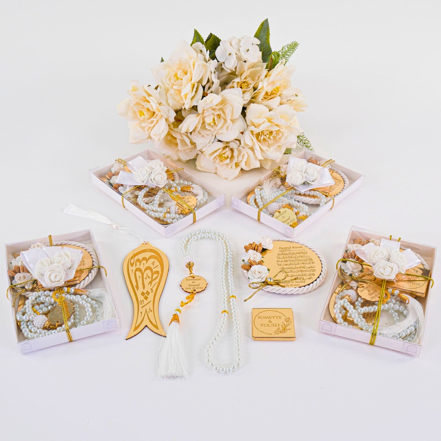 Personalized All in One Set Gift Wedding Baby Shower Eid Islam Muslim - Islamic Elite Favors is a handmade gift shop offering a wide variety of unique and personalized gifts for all occasions. Whether you're looking for the perfect Ramadan, Eid, Hajj, wedding gift or something special for a birthday, baby shower or anniversary, we have something for everyone. High quality, made with love.