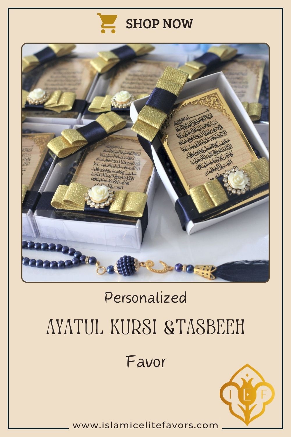 Personalized Wedding Favor Ayatul Kursi on Stand Wood Engraved Tasbeeh - Islamic Elite Favors is a handmade gift shop offering a wide variety of unique and personalized gifts for all occasions. Whether you're looking for the perfect Ramadan, Eid, Hajj, wedding gift or something special for a birthday, baby shower or anniversary, we have something for everyone. High quality, made with love.