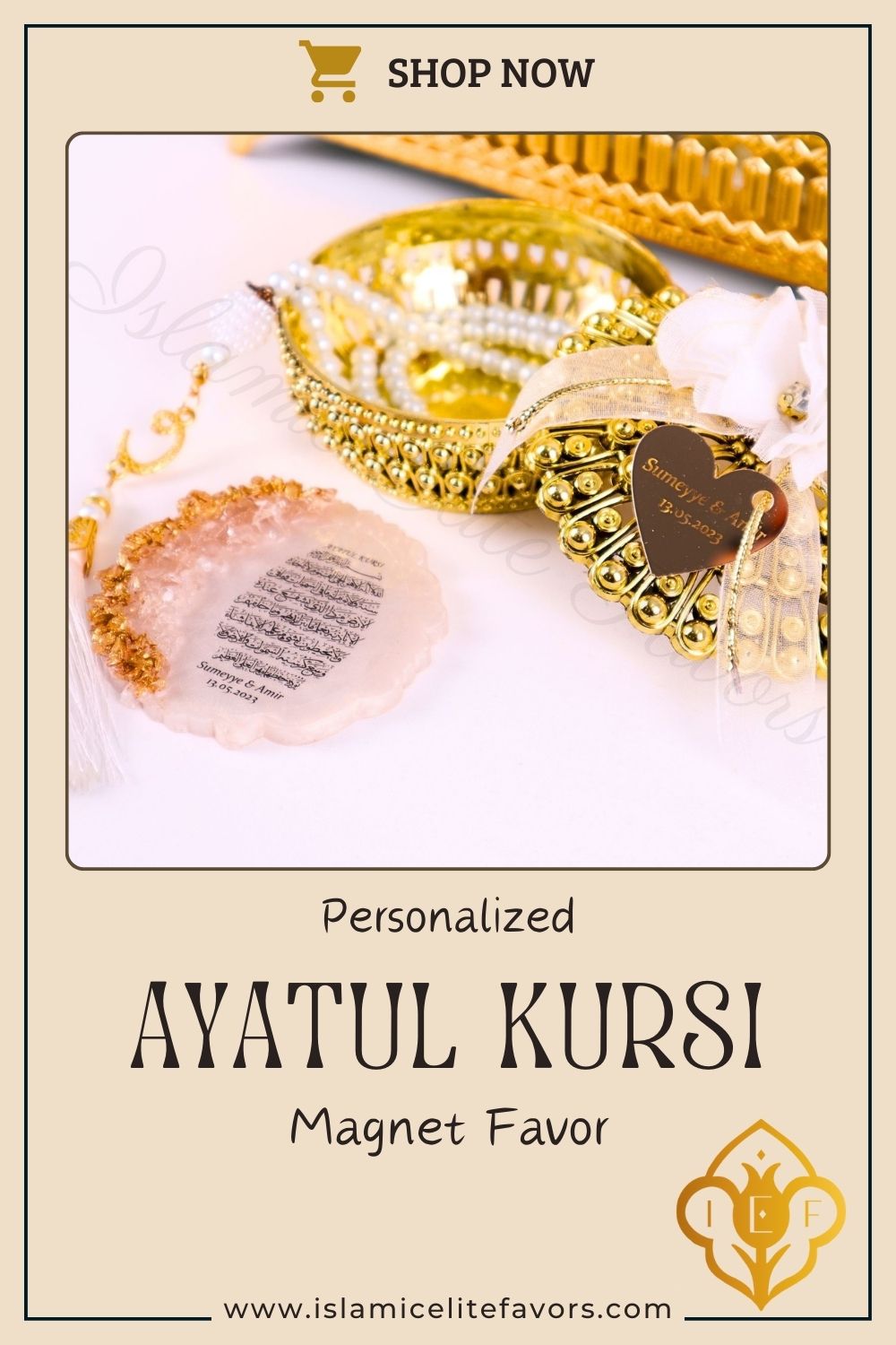 Personalized Wedding Favor Epoxy Ayatul Kursi Magnet Tasbeeh in Box - Islamic Elite Favors is a handmade gift shop offering a wide variety of unique and personalized gifts for all occasions. Whether you're looking for the perfect Ramadan, Eid, Hajj, wedding gift or something special for a birthday, baby shower or anniversary, we have something for everyone. High quality, made with love.