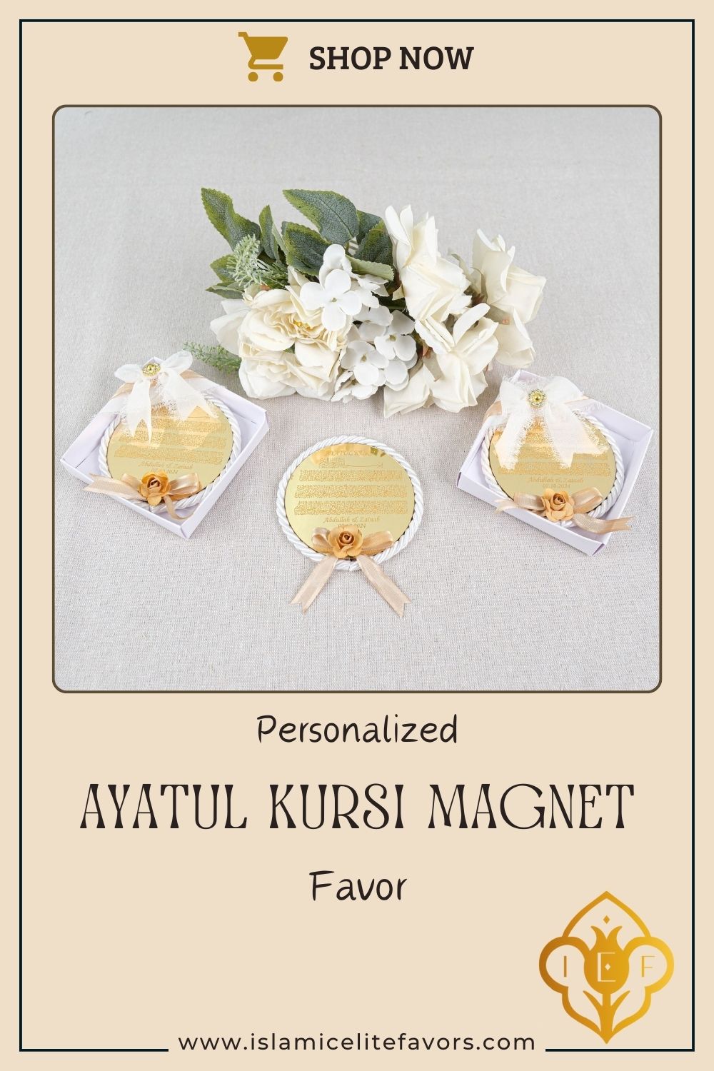Personalized Handmade Ayatul Kursi Magnet Islam Muslim Party Favor - Islamic Elite Favors is a handmade gift shop offering a wide variety of unique and personalized gifts for all occasions. Whether you're looking for the perfect Ramadan, Eid, Hajj, wedding gift or something special for a birthday, baby shower or anniversary, we have something for everyone. High quality, made with love.
