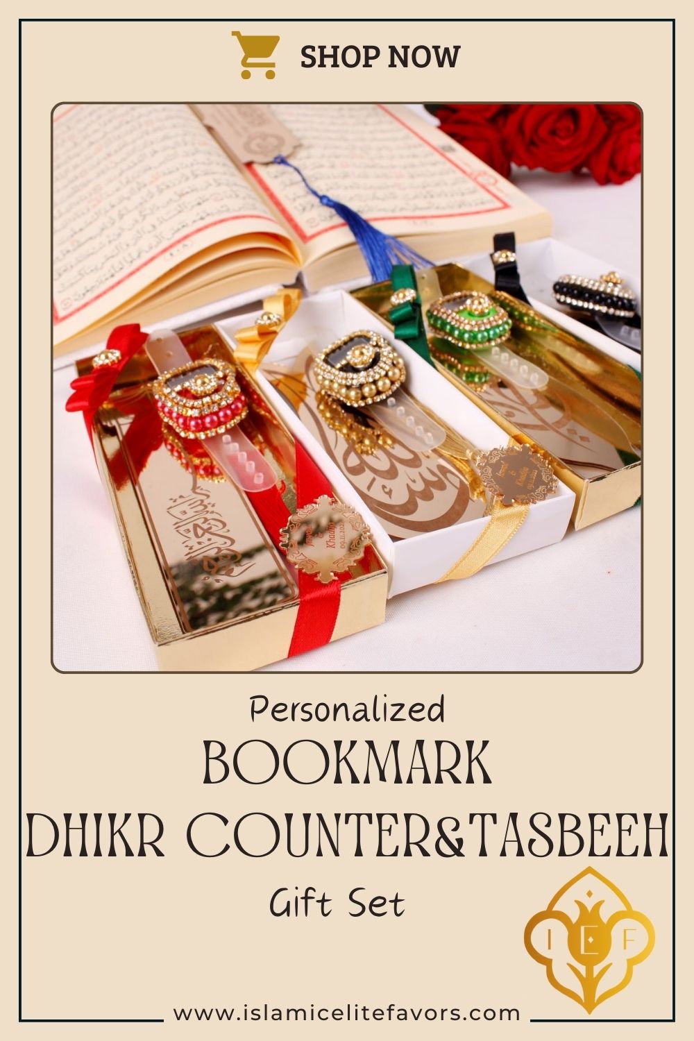 Personalized Quran Bookmark Dhikr Counter Prayer Beads Favors Gifts - Islamic Elite Favors is a handmade gift shop offering a wide variety of unique and personalized gifts for all occasions. Whether you're looking for the perfect Ramadan, Eid, Hajj, wedding gift or something special for a birthday, baby shower or anniversary, we have something for everyone. High quality, made with love.