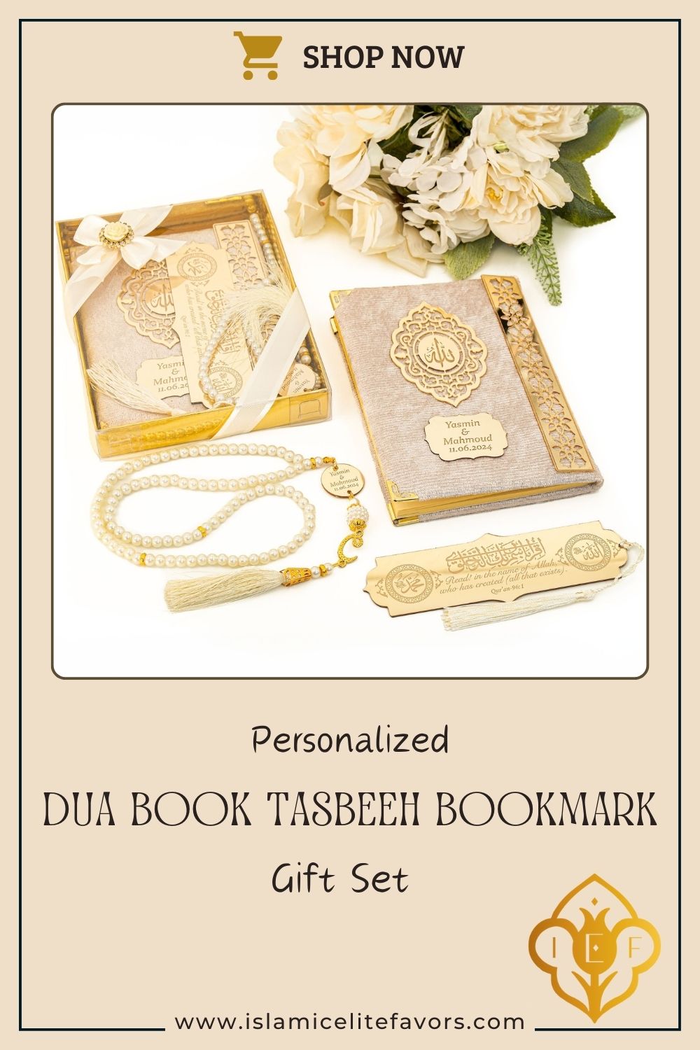 Personalized Velvet Dua Book Bookmark Tasbeeh Muslim Wedding Gift Set - Islamic Elite Favors is a handmade gift shop offering a wide variety of unique and personalized gifts for all occasions. Whether you're looking for the perfect Ramadan, Eid, Hajj, wedding gift or something special for a birthday, baby shower or anniversary, we have something for everyone. High quality, made with love.