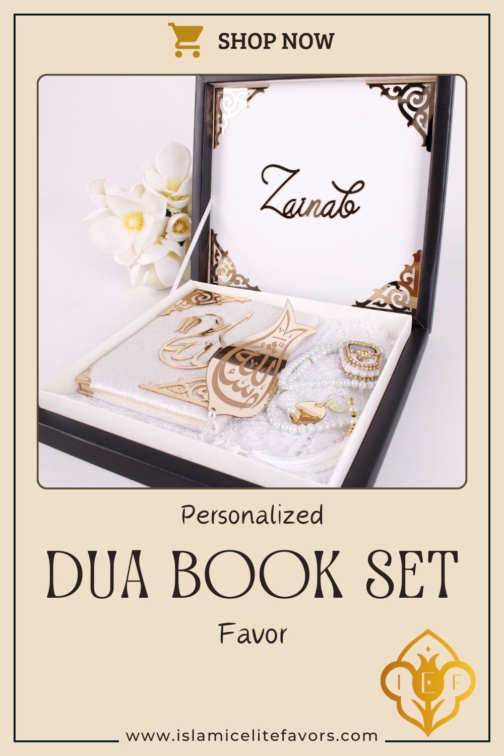 Personalized Islam Gift Set Dua Book Hijab Dhikrmatic Tasbeeh Bookmark - Islamic Elite Favors is a handmade gift shop offering a wide variety of unique and personalized gifts for all occasions. Whether you're looking for the perfect Ramadan, Eid, Hajj, wedding gift or something special for a birthday, baby shower or anniversary, we have something for everyone. High quality, made with love.