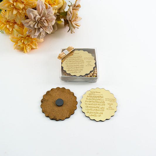 Personalized Ayatul Kursi Magnet Tasbeeh Muslim Wedding Party Favor - Islamic Elite Favors is a handmade gift shop offering a wide variety of unique and personalized gifts for all occasions. Whether you're looking for the perfect Ramadan, Eid, Hajj, wedding gift or something special for a birthday, baby shower or anniversary, we have something for everyone. High quality, made with love.