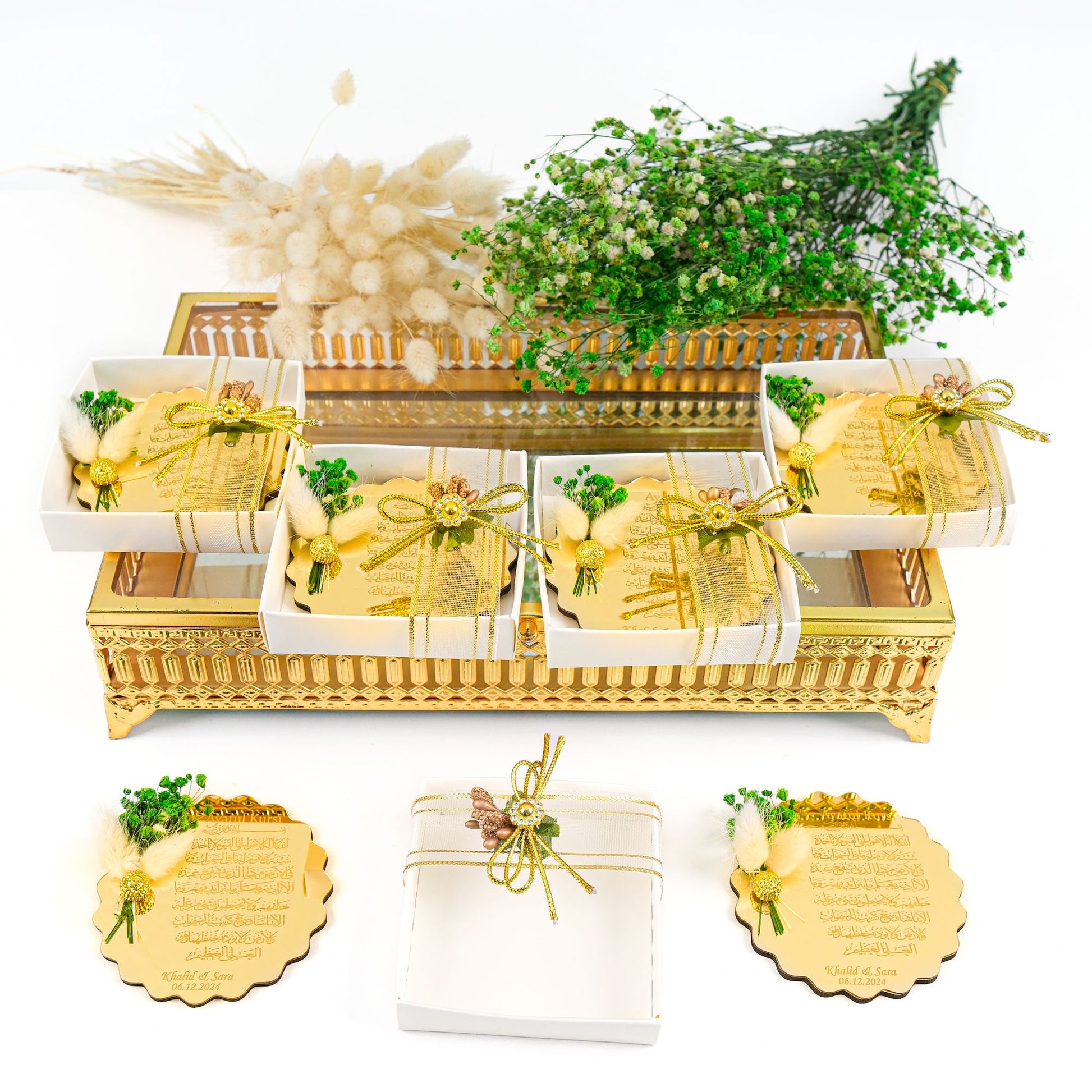 Personalized Ayatul Kursi Magnet Favor with Natural Dried Flower - Islamic Elite Favors is a handmade gift shop offering a wide variety of unique and personalized gifts for all occasions. Whether you're looking for the perfect Ramadan, Eid, Hajj, wedding gift or something special for a birthday, baby shower or anniversary, we have something for everyone. High quality, made with love.