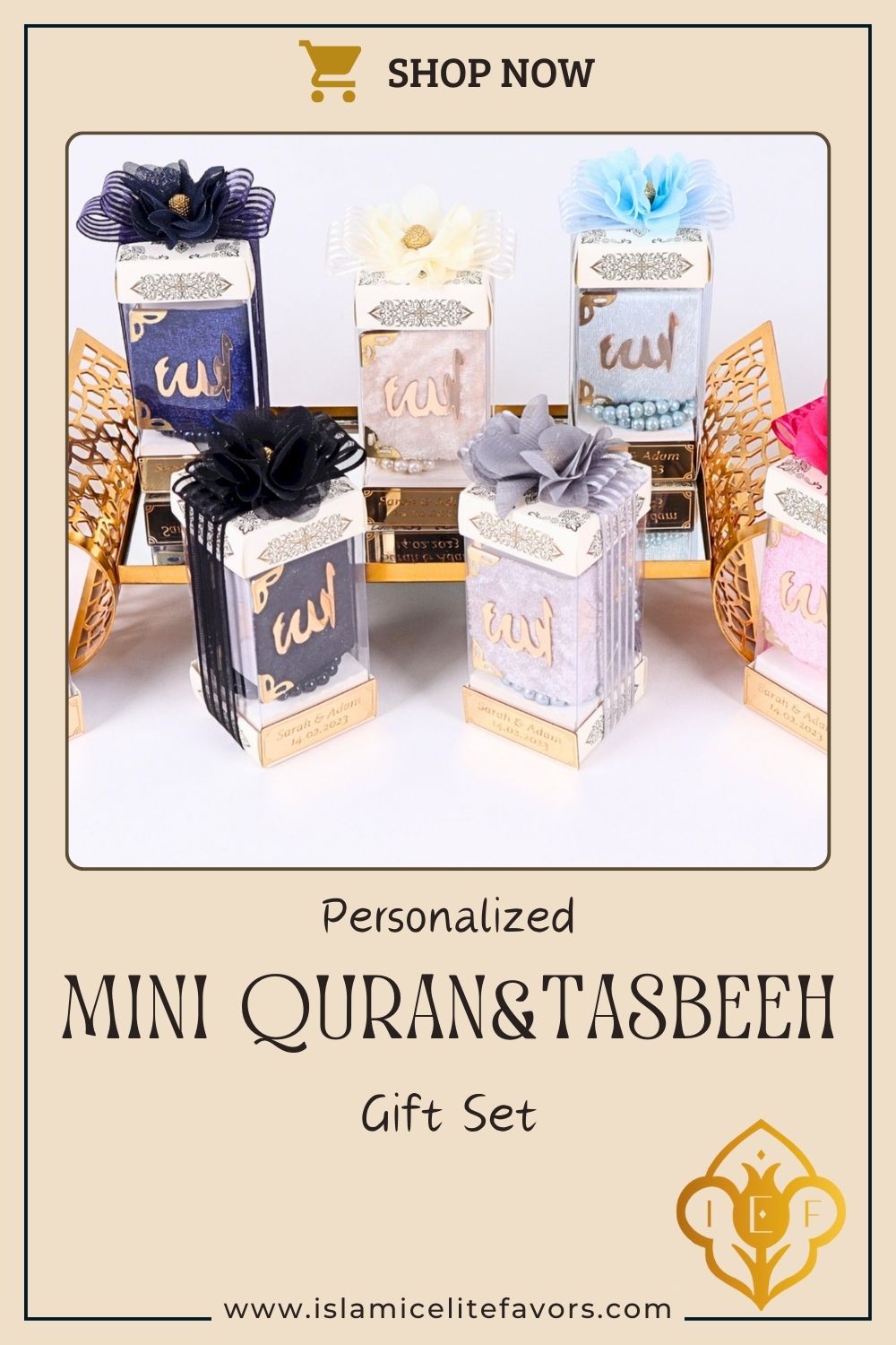 Personalized Velvet Mini Quran Pearl Tasbeeh Prism Box Wedding Favor - Islamic Elite Favors is a handmade gift shop offering a wide variety of unique and personalized gifts for all occasions. Whether you're looking for the perfect Ramadan, Eid, Hajj, wedding gift or something special for a birthday, baby shower or anniversary, we have something for everyone. High quality, made with love.