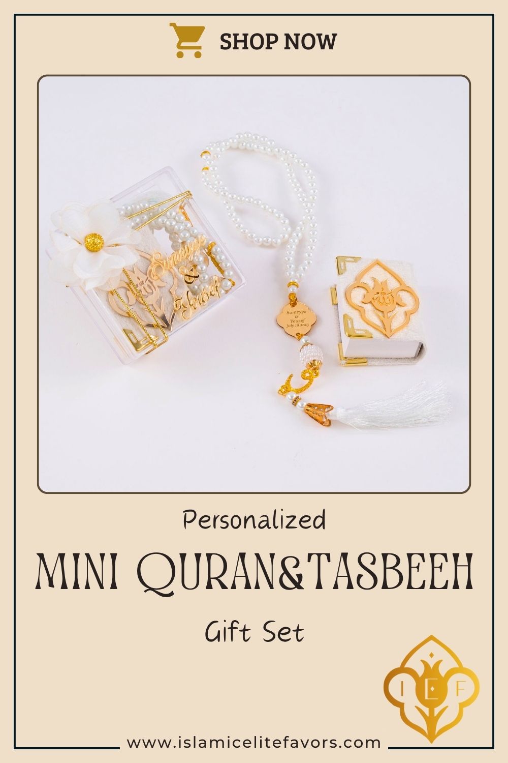 Personalized Velvet Mini Quran Pearl Tasbeeh Islam Muslim Gift Set - Islamic Elite Favors is a handmade gift shop offering a wide variety of unique and personalized gifts for all occasions. Whether you're looking for the perfect Ramadan, Eid, Hajj, wedding gift or something special for a birthday, baby shower or anniversary, we have something for everyone. High quality, made with love.