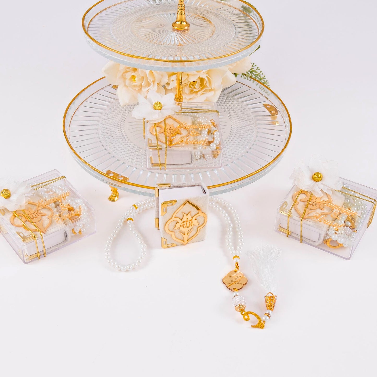 Personalized Velvet Mini Quran Pearl Tasbeeh Islam Muslim Gift Set - Islamic Elite Favors is a handmade gift shop offering a wide variety of unique and personalized gifts for all occasions. Whether you're looking for the perfect Ramadan, Eid, Hajj, wedding gift or something special for a birthday, baby shower or anniversary, we have something for everyone. High quality, made with love.