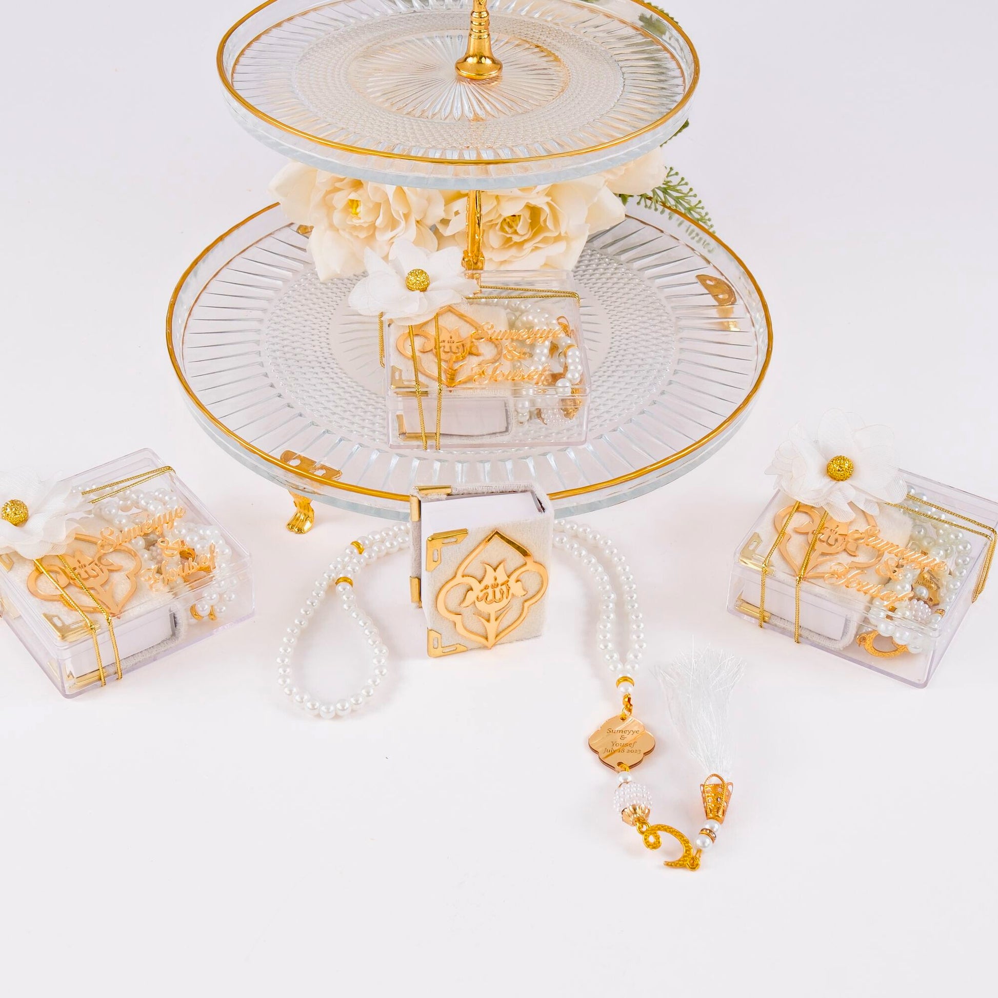 Personalized Velvet Mini Quran Pearl Tasbeeh Islam Muslim Gift Set - Islamic Elite Favors is a handmade gift shop offering a wide variety of unique and personalized gifts for all occasions. Whether you're looking for the perfect Ramadan, Eid, Hajj, wedding gift or something special for a birthday, baby shower or anniversary, we have something for everyone. High quality, made with love.