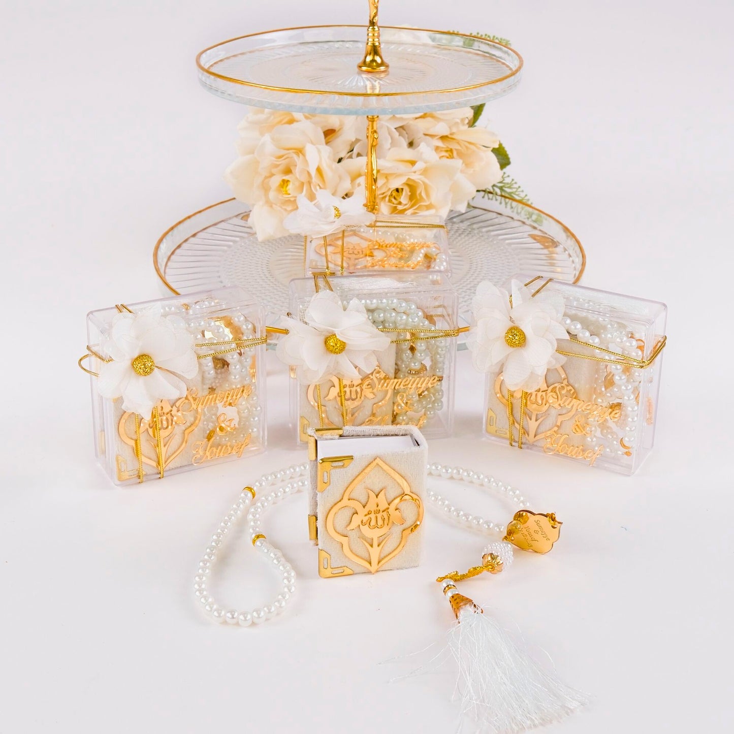 Personalized Velvet Mini Quran Pearl Tasbeeh Islam Muslim Gift Set - Islamic Elite Favors is a handmade gift shop offering a wide variety of unique and personalized gifts for all occasions. Whether you're looking for the perfect Ramadan, Eid, Hajj, wedding gift or something special for a birthday, baby shower or anniversary, we have something for everyone. High quality, made with love.