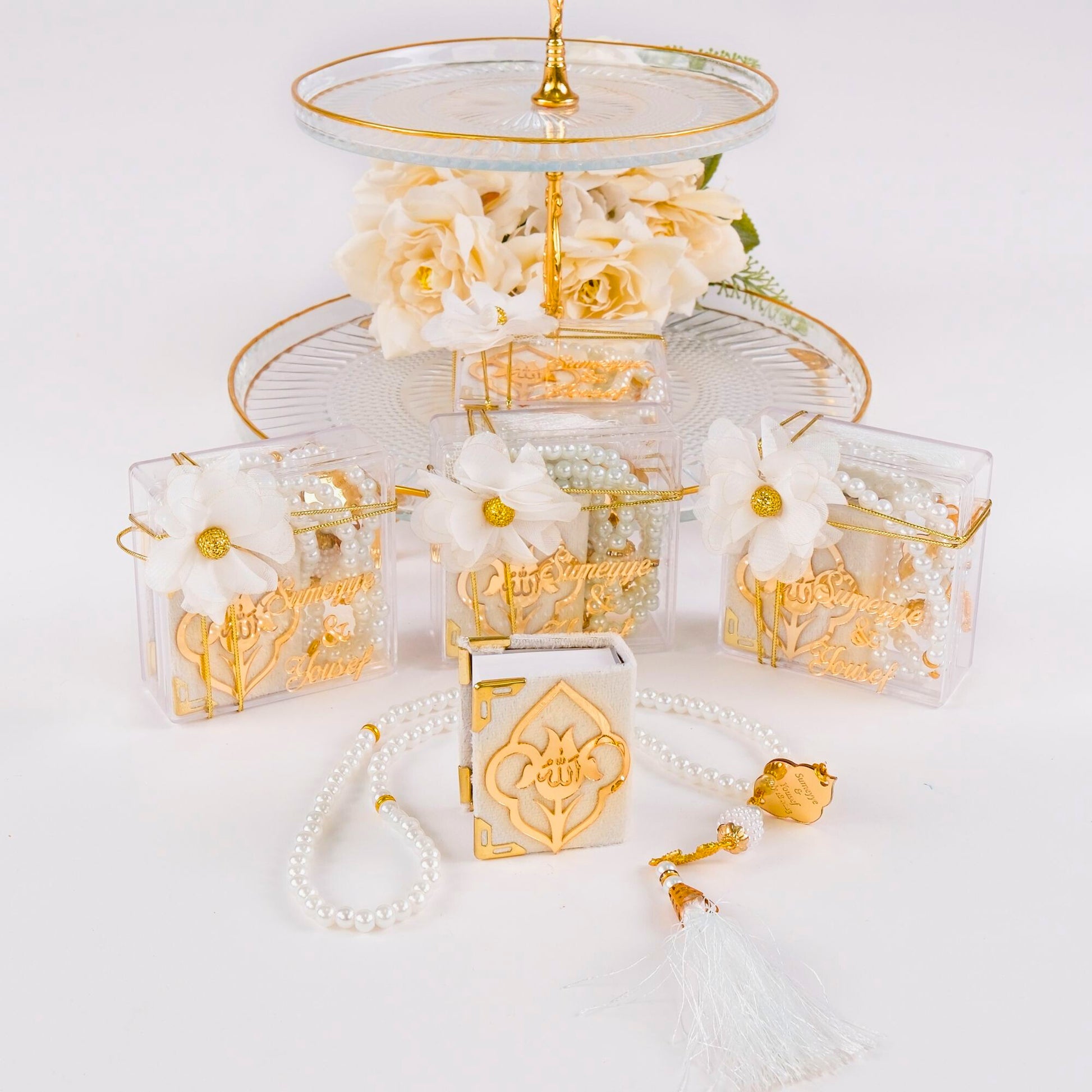 Personalized Velvet Mini Quran Pearl Tasbeeh Islam Muslim Gift Set - Islamic Elite Favors is a handmade gift shop offering a wide variety of unique and personalized gifts for all occasions. Whether you're looking for the perfect Ramadan, Eid, Hajj, wedding gift or something special for a birthday, baby shower or anniversary, we have something for everyone. High quality, made with love.