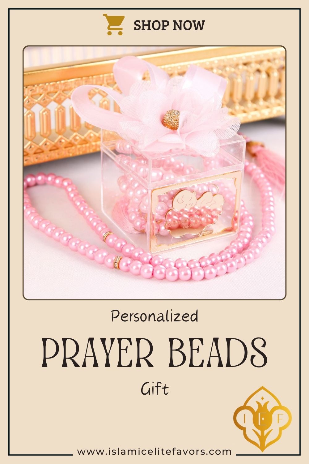 Personalized Prayer Beads Baby Shower Favor for Girl in Mica Gift Box - Islamic Elite Favors is a handmade gift shop offering a wide variety of unique and personalized gifts for all occasions. Whether you're looking for the perfect Ramadan, Eid, Hajj, wedding gift or something special for a birthday, baby shower or anniversary, we have something for everyone. High quality, made with love.