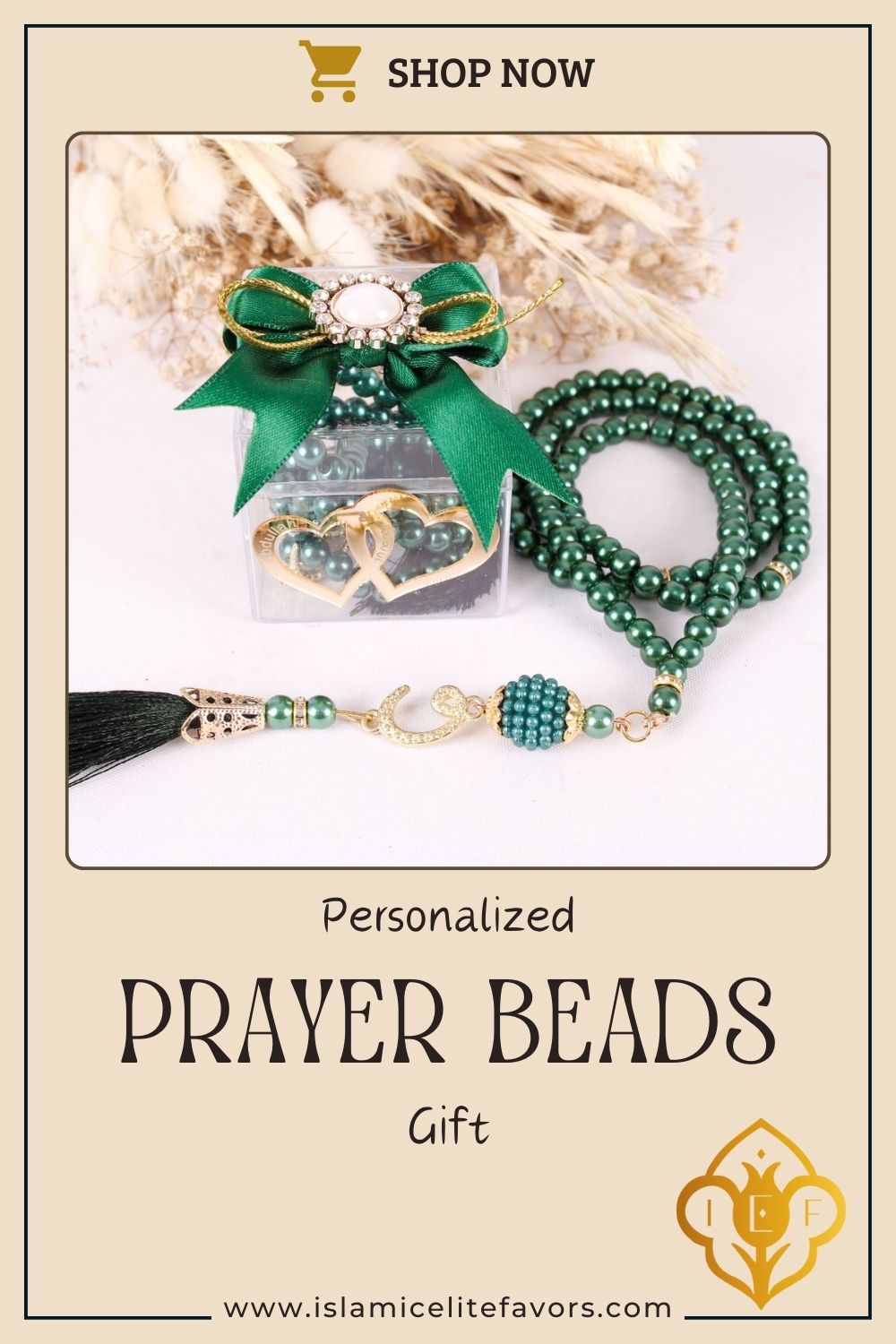 Personalized Prayer Bead Wedding Favor Decorated Box with Double Heart - Islamic Elite Favors is a handmade gift shop offering a wide variety of unique and personalized gifts for all occasions. Whether you're looking for the perfect Ramadan, Eid, Hajj, wedding gift or something special for a birthday, baby shower or anniversary, we have something for everyone. High quality, made with love.