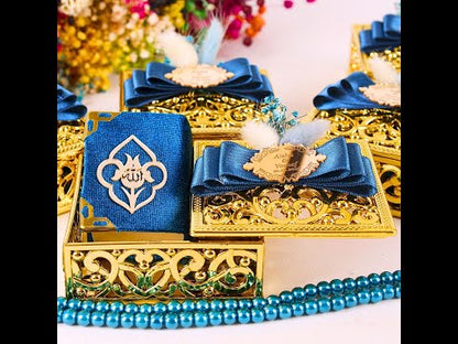 Personalized Luxury Mini Quran Tasbeeh with Dried Flower Wedding Favor
