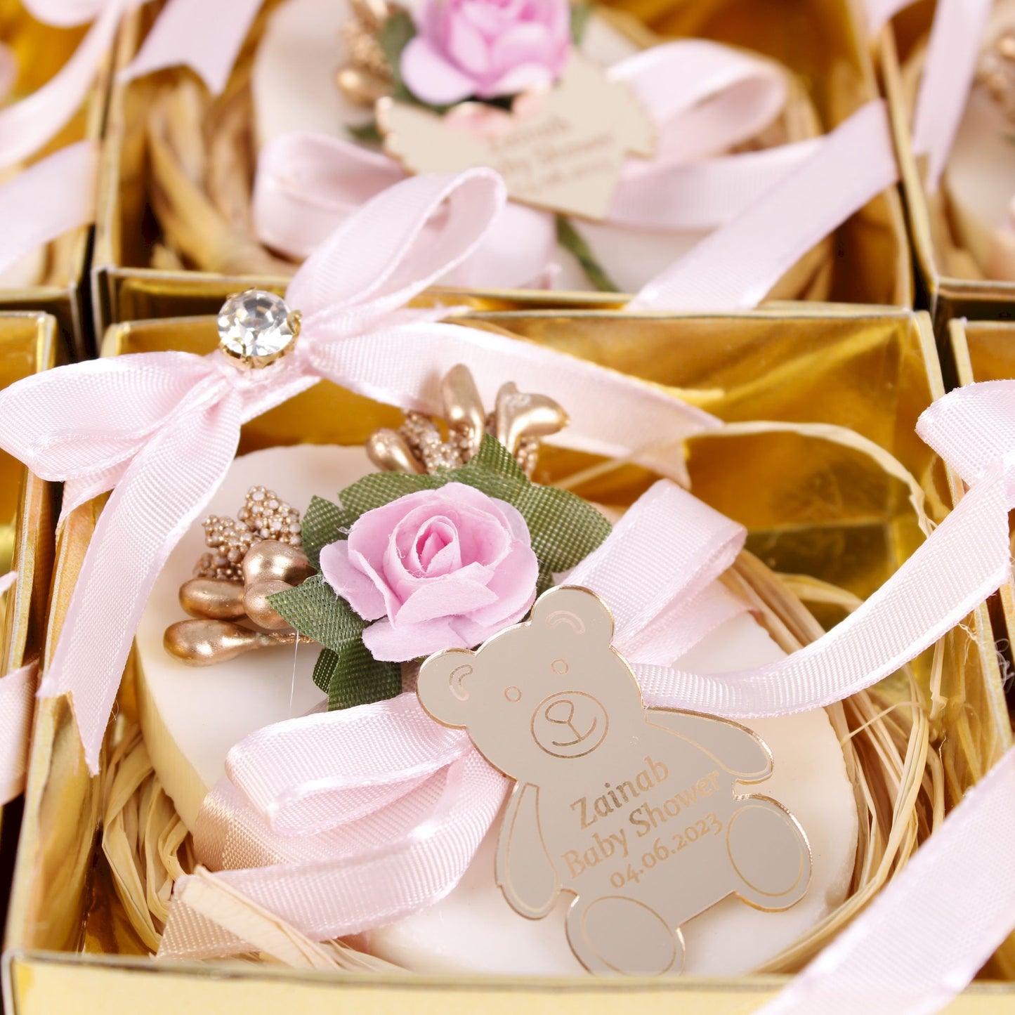 Personalized Soap Baby Shower Favors Wedding Bridal Shower Gifts - Islamic Elite Favors is a handmade gift shop offering a wide variety of unique and personalized gifts for all occasions. Whether you're looking for the perfect Ramadan, Eid, Hajj, wedding gift or something special for a birthday, baby shower or anniversary, we have something for everyone. High quality, made with love.