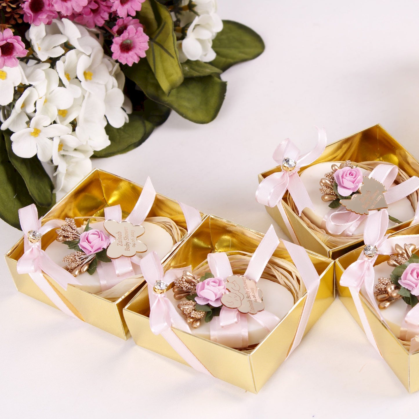 Personalized Soap Baby Shower Favors Wedding Bridal Shower Gifts - Islamic Elite Favors is a handmade gift shop offering a wide variety of unique and personalized gifts for all occasions. Whether you're looking for the perfect Ramadan, Eid, Hajj, wedding gift or something special for a birthday, baby shower or anniversary, we have something for everyone. High quality, made with love.