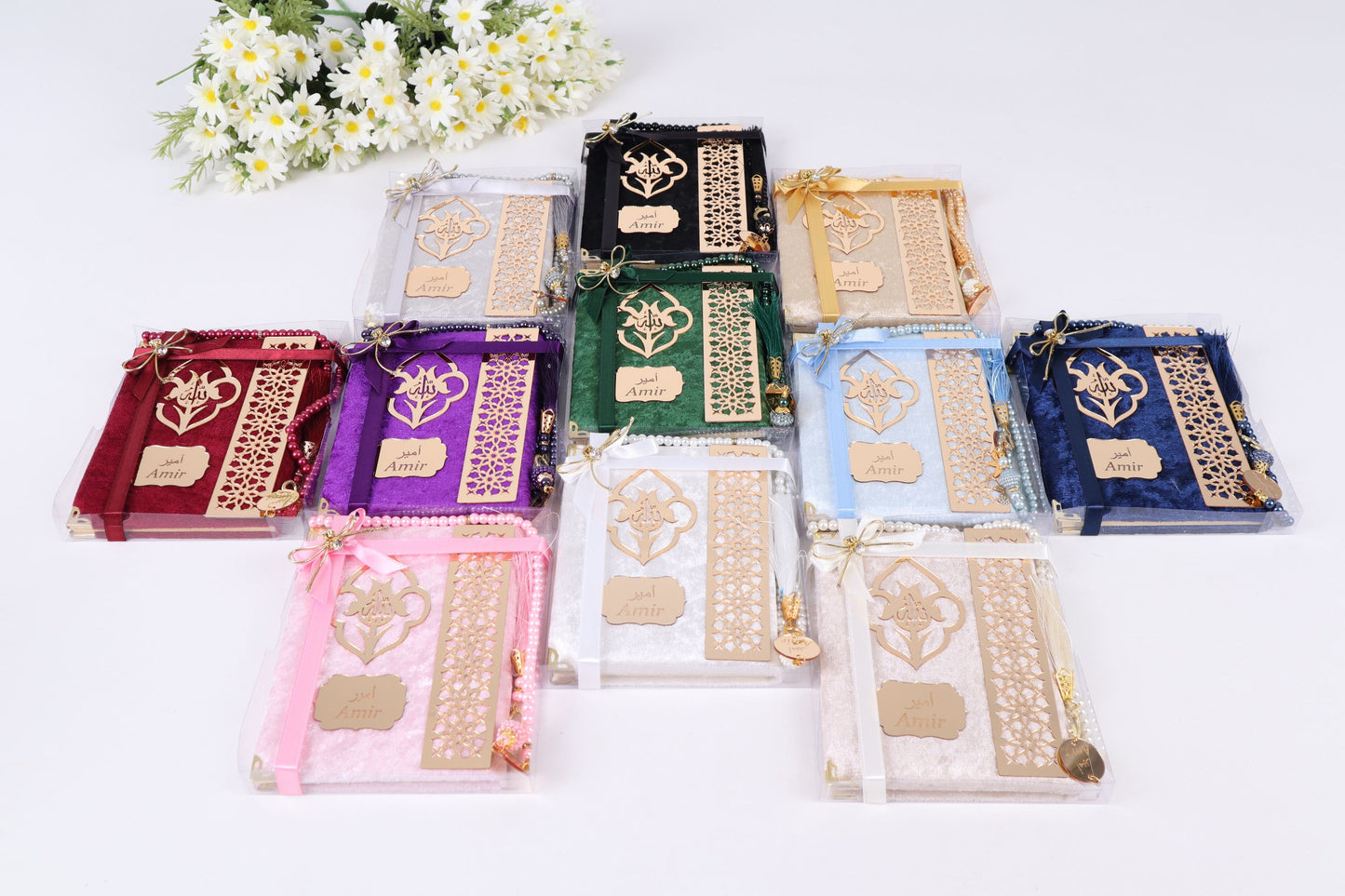 Personalized Islam Muslim Gift Set Velvet Dua Book Pearl Tasbeeh - Islamic Elite Favors is a handmade gift shop offering a wide variety of unique and personalized gifts for all occasions. Whether you're looking for the perfect Ramadan, Eid, Hajj, wedding gift or something special for a birthday, baby shower or anniversary, we have something for everyone. High quality, made with love.