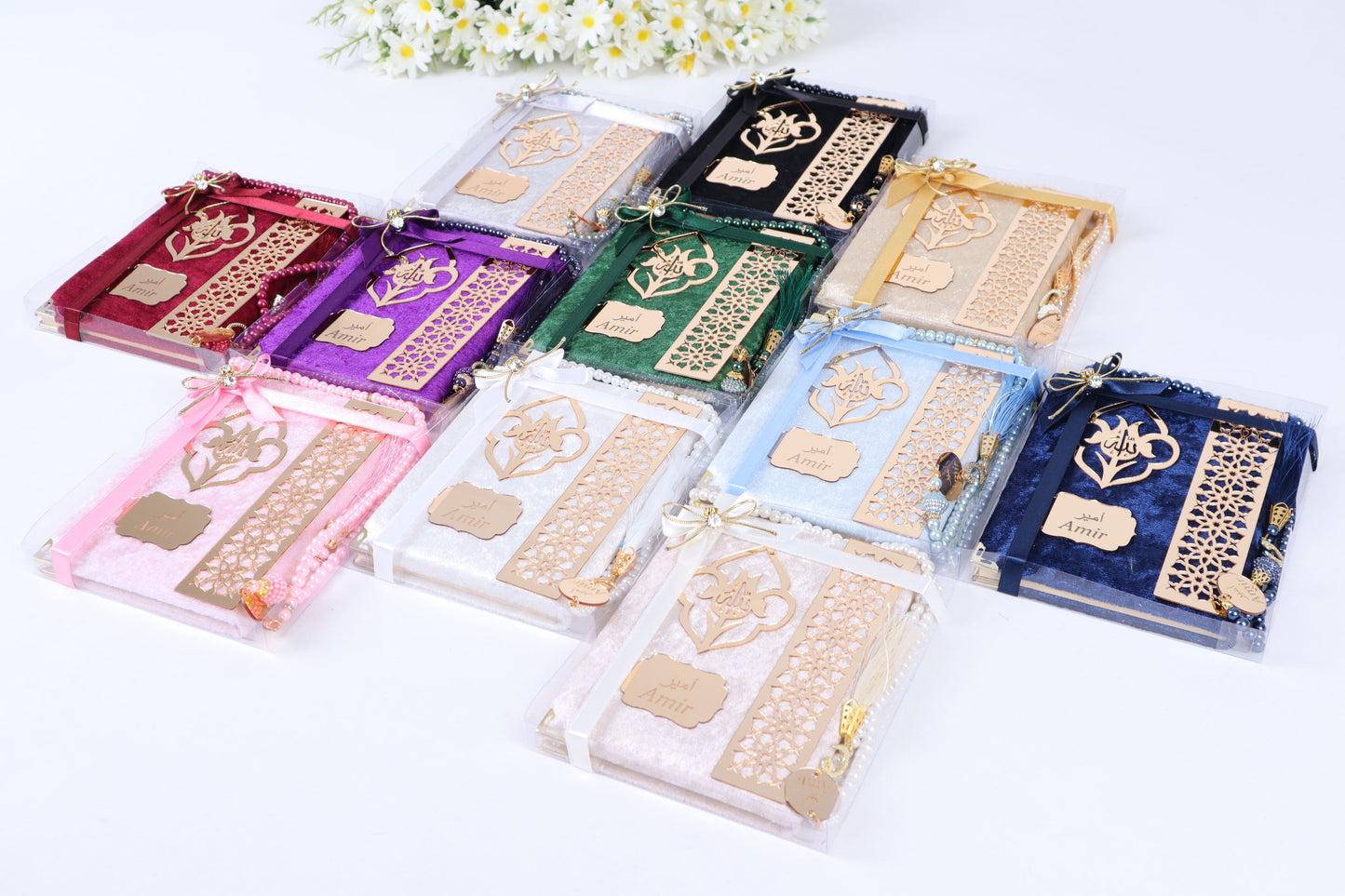 Personalized Islam Muslim Gift Set Velvet Dua Book Pearl Tasbeeh - Islamic Elite Favors is a handmade gift shop offering a wide variety of unique and personalized gifts for all occasions. Whether you're looking for the perfect Ramadan, Eid, Hajj, wedding gift or something special for a birthday, baby shower or anniversary, we have something for everyone. High quality, made with love.