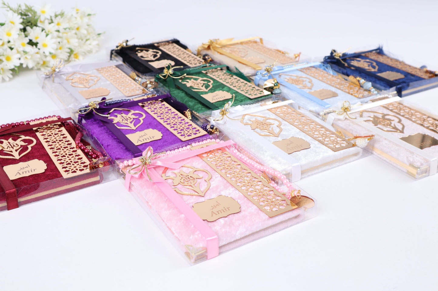 Personalized Islam Muslim Gift Set Velvet Dua Book Pearl Tasbeeh - Islamic Elite Favors is a handmade gift shop offering a wide variety of unique and personalized gifts for all occasions. Whether you're looking for the perfect Ramadan, Eid, Hajj, wedding gift or something special for a birthday, baby shower or anniversary, we have something for everyone. High quality, made with love.