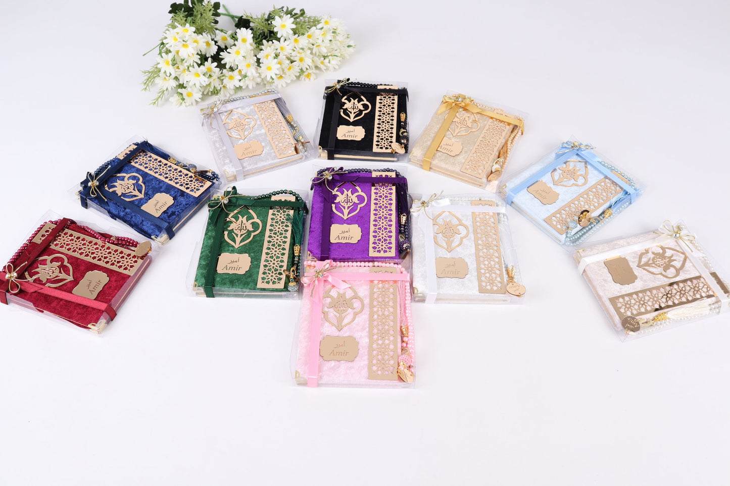 Personalized Islam Muslim Gift Set Velvet Dua Book Pearl Tasbeeh - Islamic Elite Favors is a handmade gift shop offering a wide variety of unique and personalized gifts for all occasions. Whether you're looking for the perfect Ramadan, Eid, Hajj, wedding gift or something special for a birthday, baby shower or anniversary, we have something for everyone. High quality, made with love.