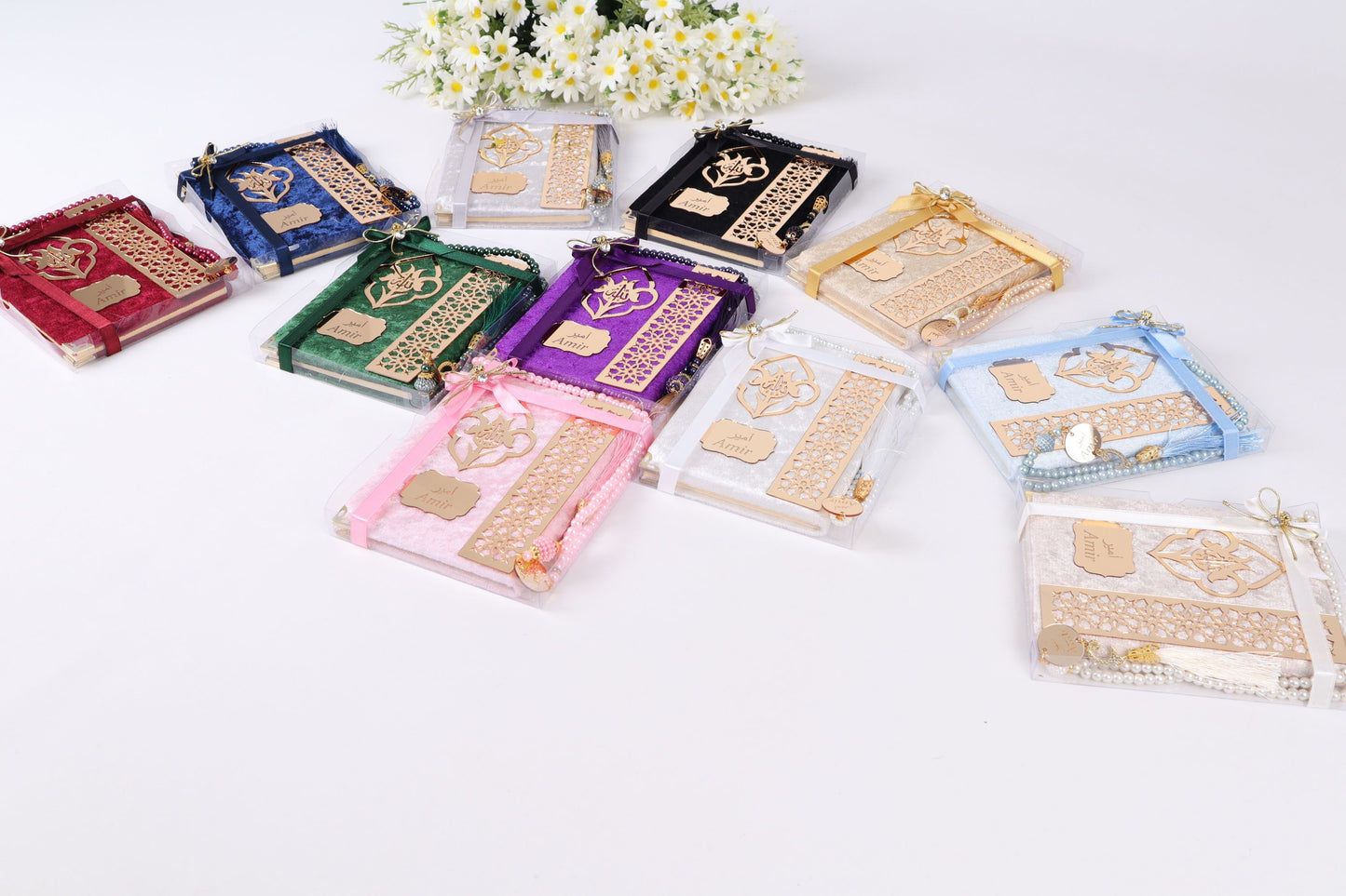 Personalized Islam Muslim Gift Set Velvet Dua Book Pearl Tasbeeh - Islamic Elite Favors is a handmade gift shop offering a wide variety of unique and personalized gifts for all occasions. Whether you're looking for the perfect Ramadan, Eid, Hajj, wedding gift or something special for a birthday, baby shower or anniversary, we have something for everyone. High quality, made with love.