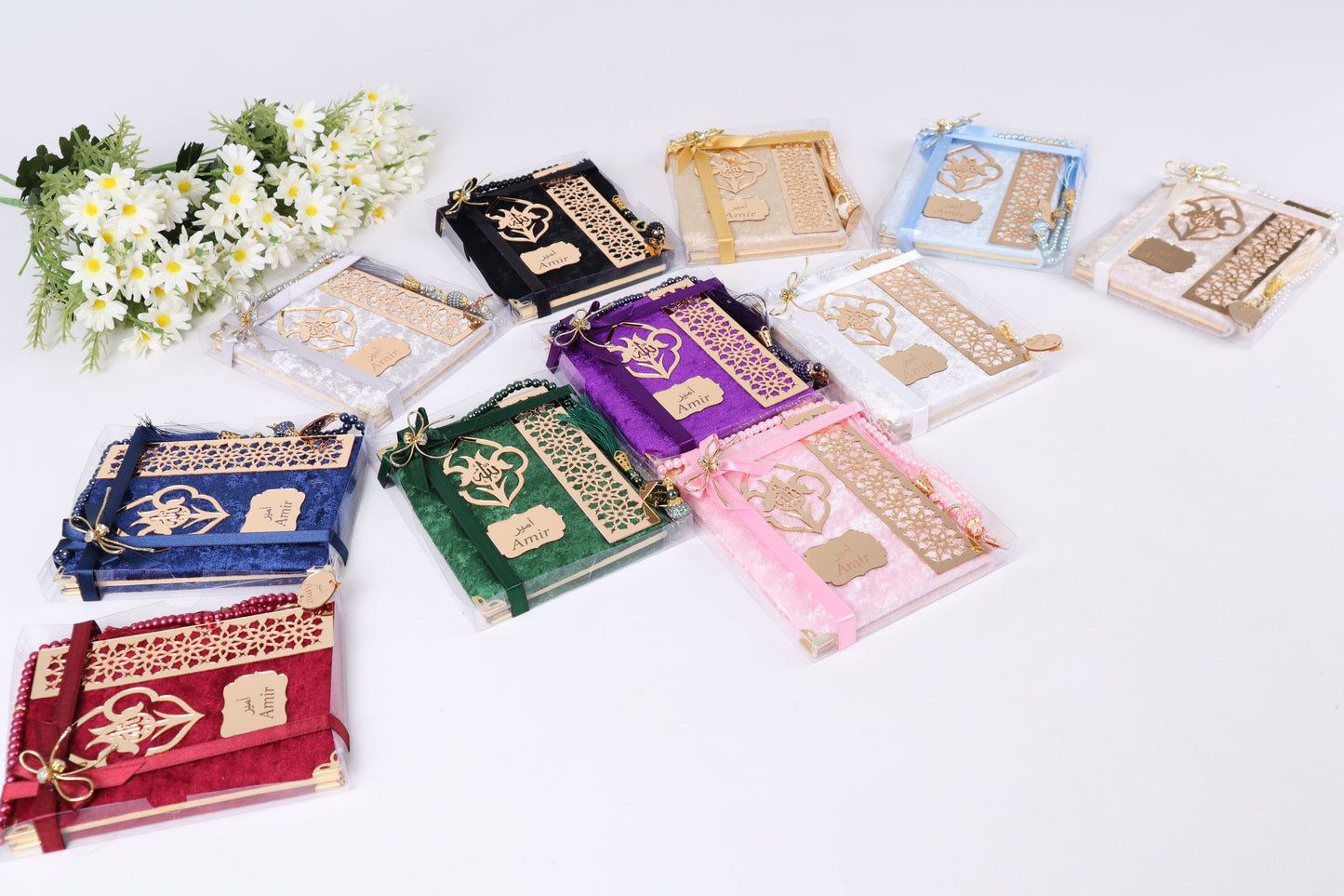 Personalized Islam Muslim Gift Set Velvet Dua Book Pearl Tasbeeh - Islamic Elite Favors is a handmade gift shop offering a wide variety of unique and personalized gifts for all occasions. Whether you're looking for the perfect Ramadan, Eid, Hajj, wedding gift or something special for a birthday, baby shower or anniversary, we have something for everyone. High quality, made with love.