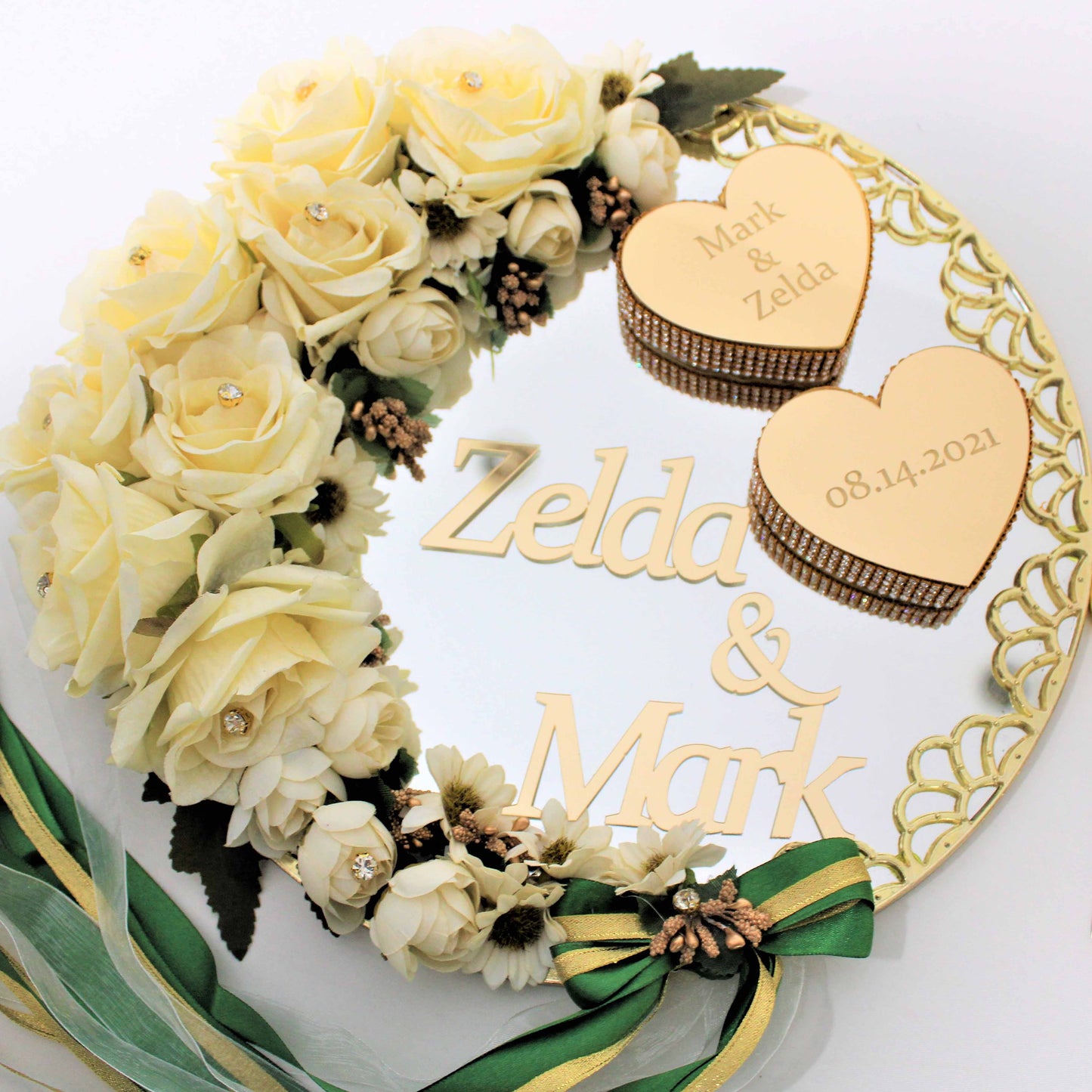 Personalized Wedding Ring Plate Heart Shape Ring Boxes Scissor Gift Set - Islamic Elite Favors is a handmade gift shop offering a wide variety of unique and personalized gifts for all occasions. Whether you're looking for the perfect Ramadan, Eid, Hajj, wedding gift or something special for a birthday, baby shower or anniversary, we have something for everyone. High quality, made with love.