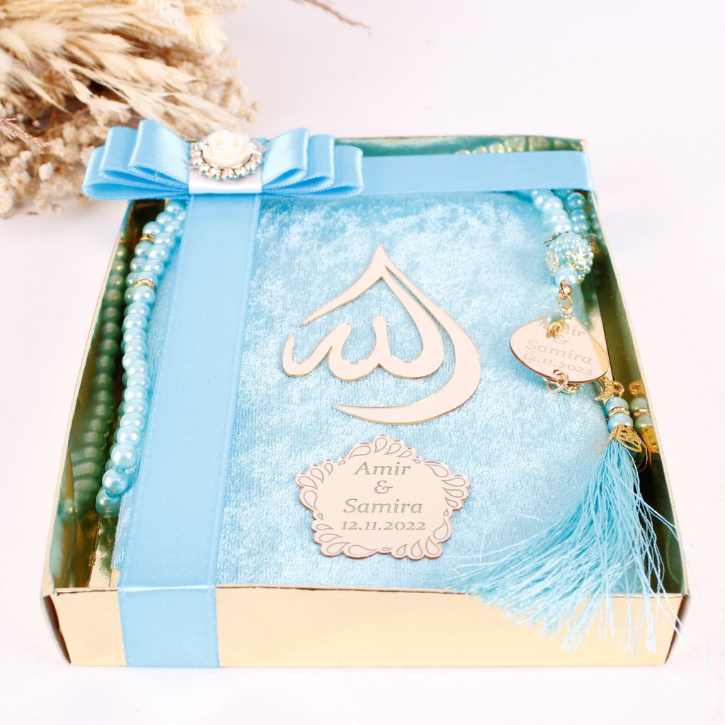 Personalized Wedding Favor Velvet Dua Book Pearl Tasbeeh Drop Theme - Islamic Elite Favors is a handmade gift shop offering a wide variety of unique and personalized gifts for all occasions. Whether you're looking for the perfect Ramadan, Eid, Hajj, wedding gift or something special for a birthday, baby shower or anniversary, we have something for everyone. High quality, made with love.