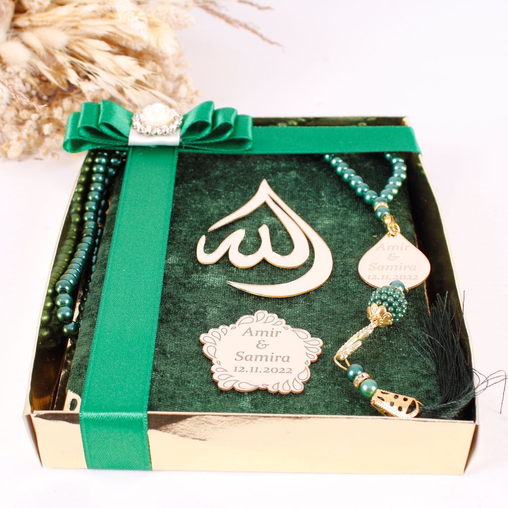 Personalized Wedding Favor Velvet Dua Book Pearl Tasbeeh Drop Theme - Islamic Elite Favors is a handmade gift shop offering a wide variety of unique and personalized gifts for all occasions. Whether you're looking for the perfect Ramadan, Eid, Hajj, wedding gift or something special for a birthday, baby shower or anniversary, we have something for everyone. High quality, made with love.