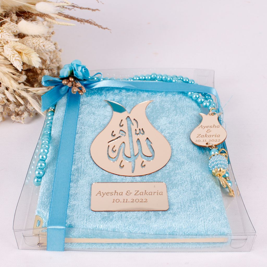 Personalized Wedding Favor Velvet Dua Book Pearl Tasbeeh Tulip Theme - Islamic Elite Favors is a handmade gift shop offering a wide variety of unique and personalized gifts for all occasions. Whether you're looking for the perfect Ramadan, Eid, Hajj, wedding gift or something special for a birthday, baby shower or anniversary, we have something for everyone. High quality, made with love.