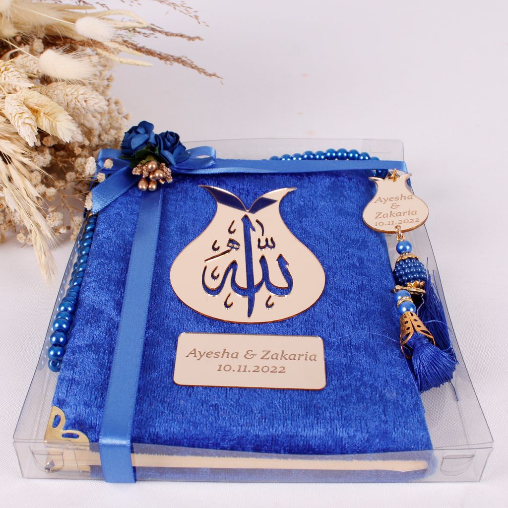 Personalized Wedding Favor Velvet Dua Book Pearl Tasbeeh Tulip Theme - Islamic Elite Favors is a handmade gift shop offering a wide variety of unique and personalized gifts for all occasions. Whether you're looking for the perfect Ramadan, Eid, Hajj, wedding gift or something special for a birthday, baby shower or anniversary, we have something for everyone. High quality, made with love.