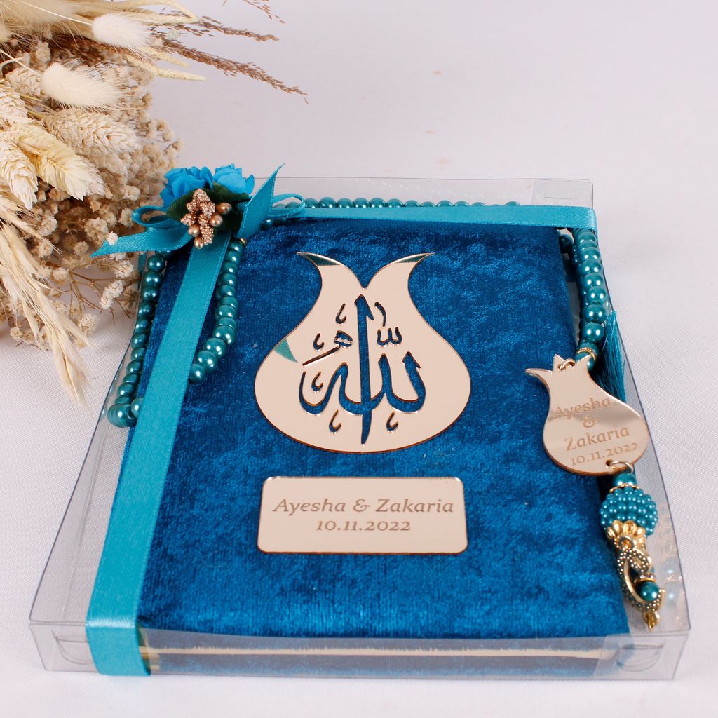 Personalized Wedding Favor Velvet Dua Book Pearl Tasbeeh Tulip Theme - Islamic Elite Favors is a handmade gift shop offering a wide variety of unique and personalized gifts for all occasions. Whether you're looking for the perfect Ramadan, Eid, Hajj, wedding gift or something special for a birthday, baby shower or anniversary, we have something for everyone. High quality, made with love.