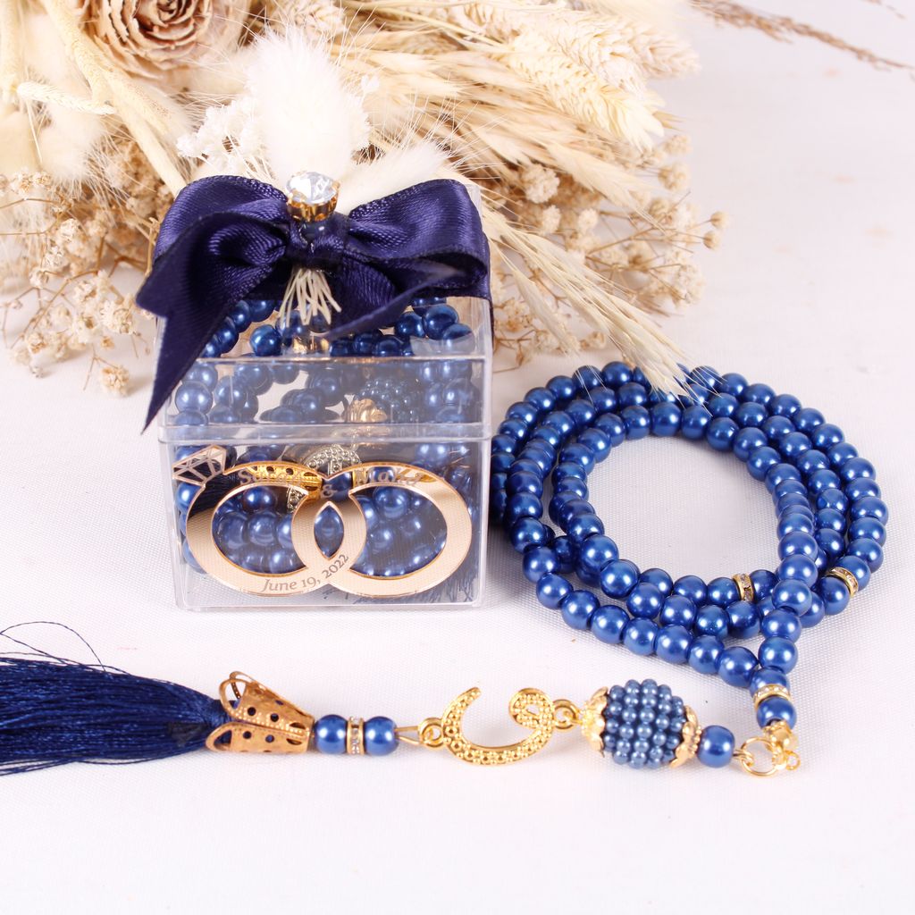 Personalized Prayer Beads Wedding Favor Gift Box with Wedding Rings - Islamic Elite Favors is a handmade gift shop offering a wide variety of unique and personalized gifts for all occasions. Whether you're looking for the perfect Ramadan, Eid, Hajj, wedding gift or something special for a birthday, baby shower or anniversary, we have something for everyone. High quality, made with love.