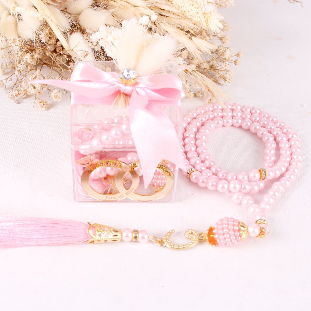 Personalized Prayer Beads Wedding Favor Gift Box with Wedding Rings - Islamic Elite Favors is a handmade gift shop offering a wide variety of unique and personalized gifts for all occasions. Whether you're looking for the perfect Ramadan, Eid, Hajj, wedding gift or something special for a birthday, baby shower or anniversary, we have something for everyone. High quality, made with love.