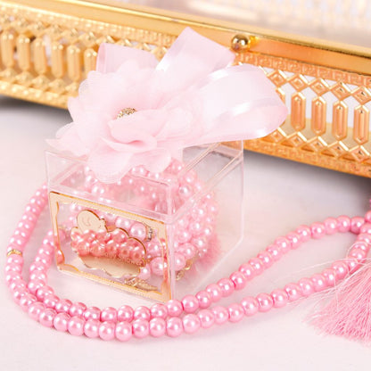 Personalized Prayer Beads Baby Shower Favor for Girl in Mica Gift Box - Islamic Elite Favors is a handmade gift shop offering a wide variety of unique and personalized gifts for all occasions. Whether you're looking for the perfect Ramadan, Eid, Hajj, wedding gift or something special for a birthday, baby shower or anniversary, we have something for everyone. High quality, made with love.